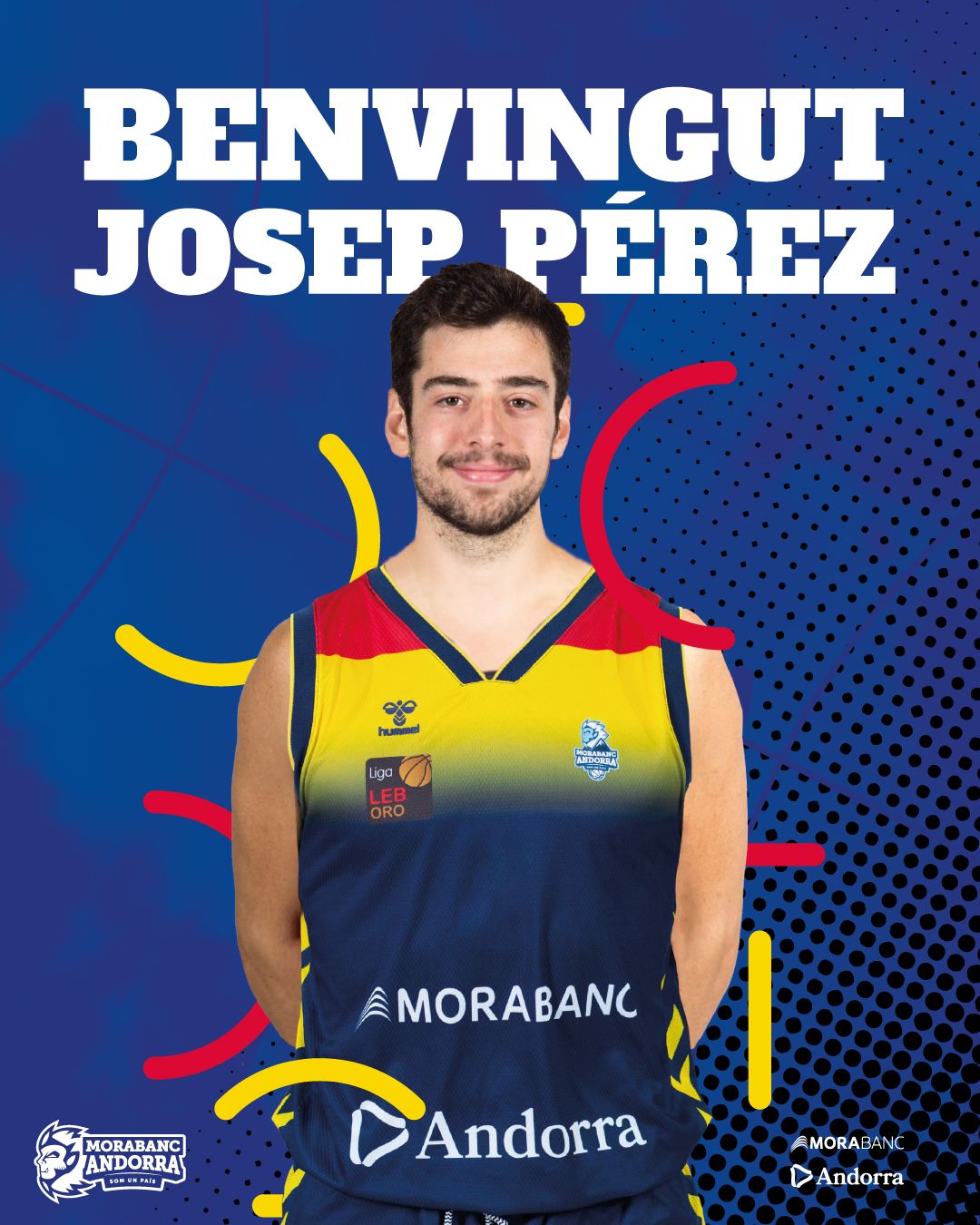 El missatge de benvinguda a Josep Pérez.