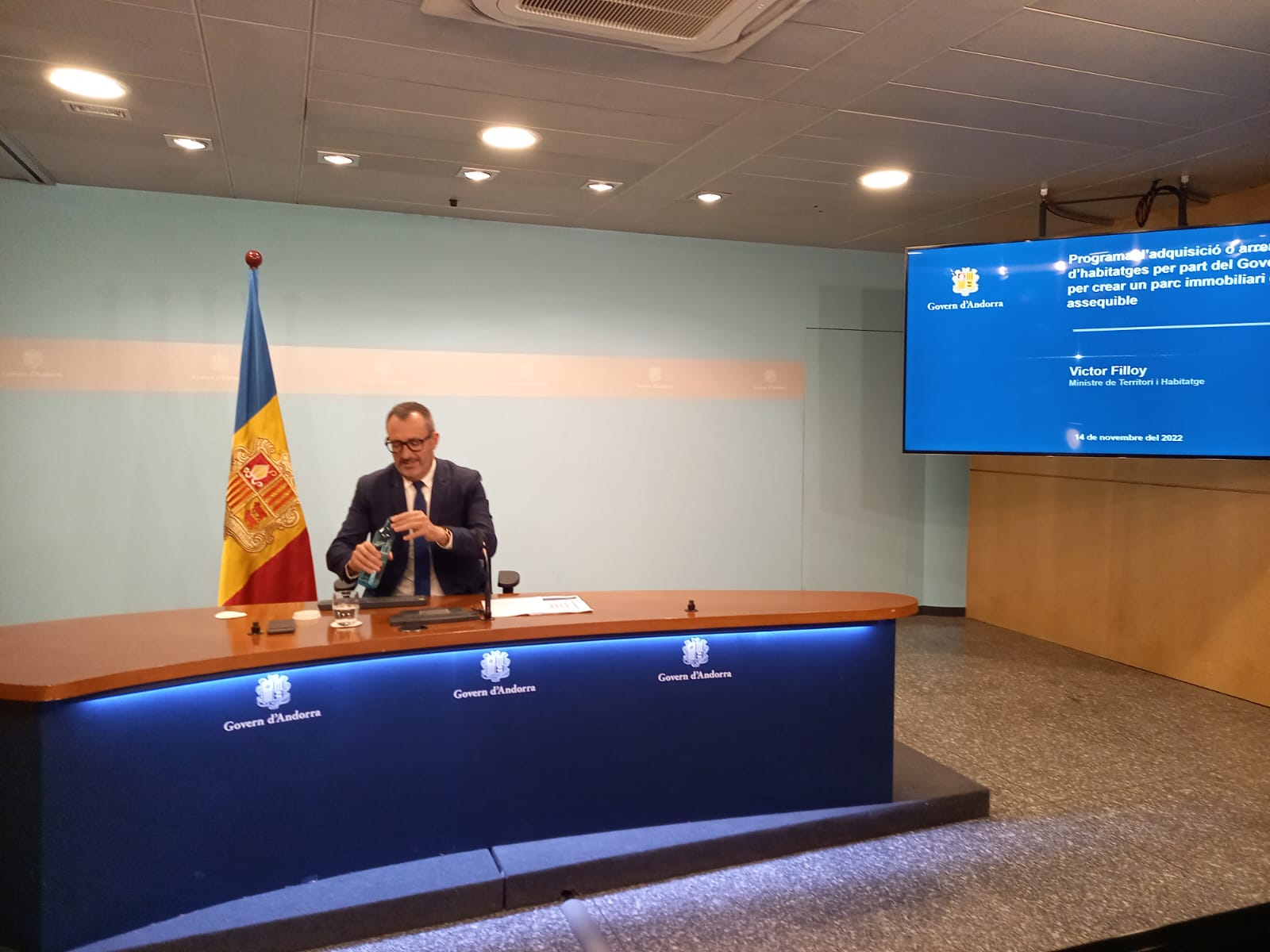 Víctor Filloy, durant la presentació del programa.