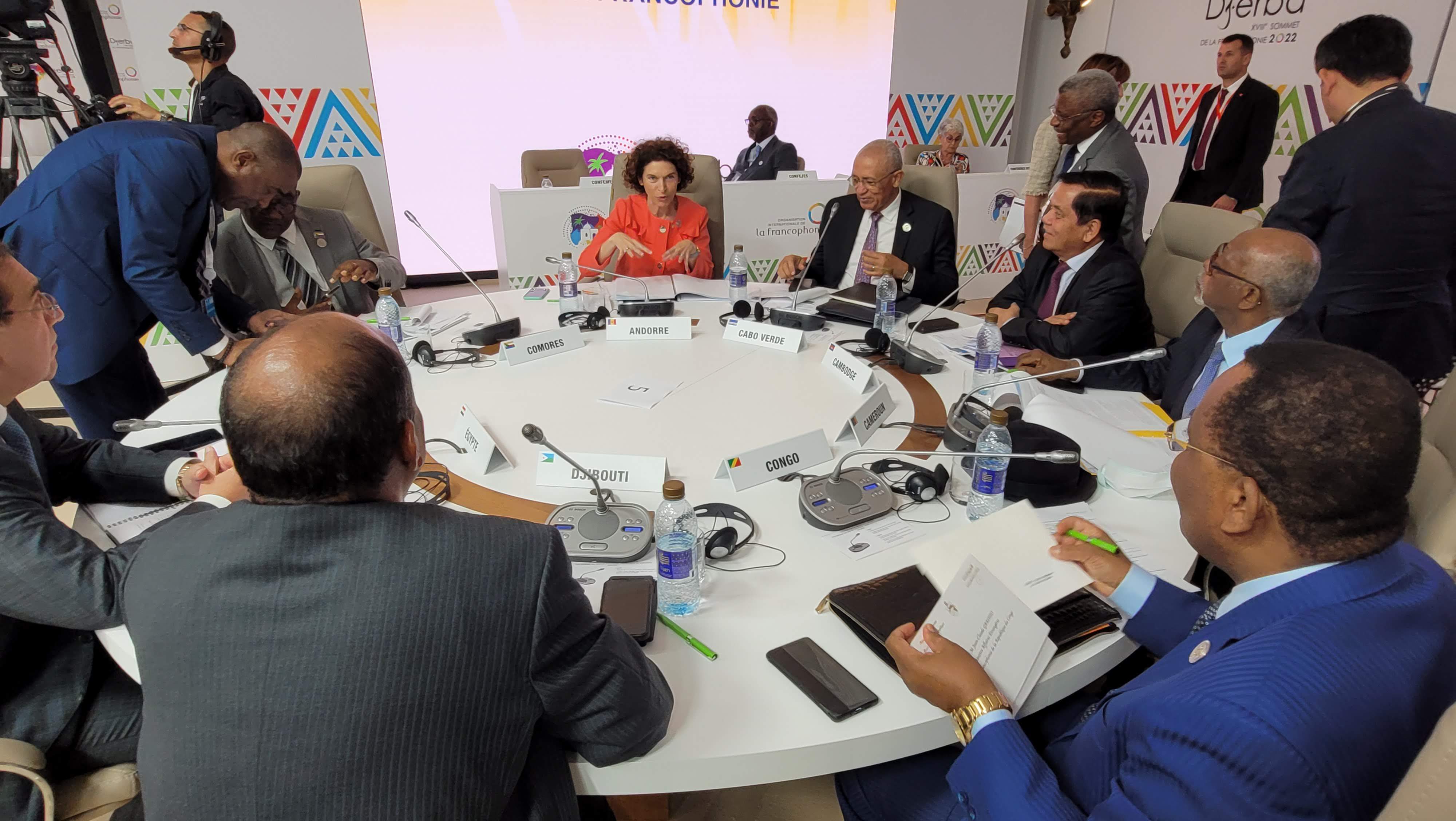 Ubach, durant un dels actes de la cimera.