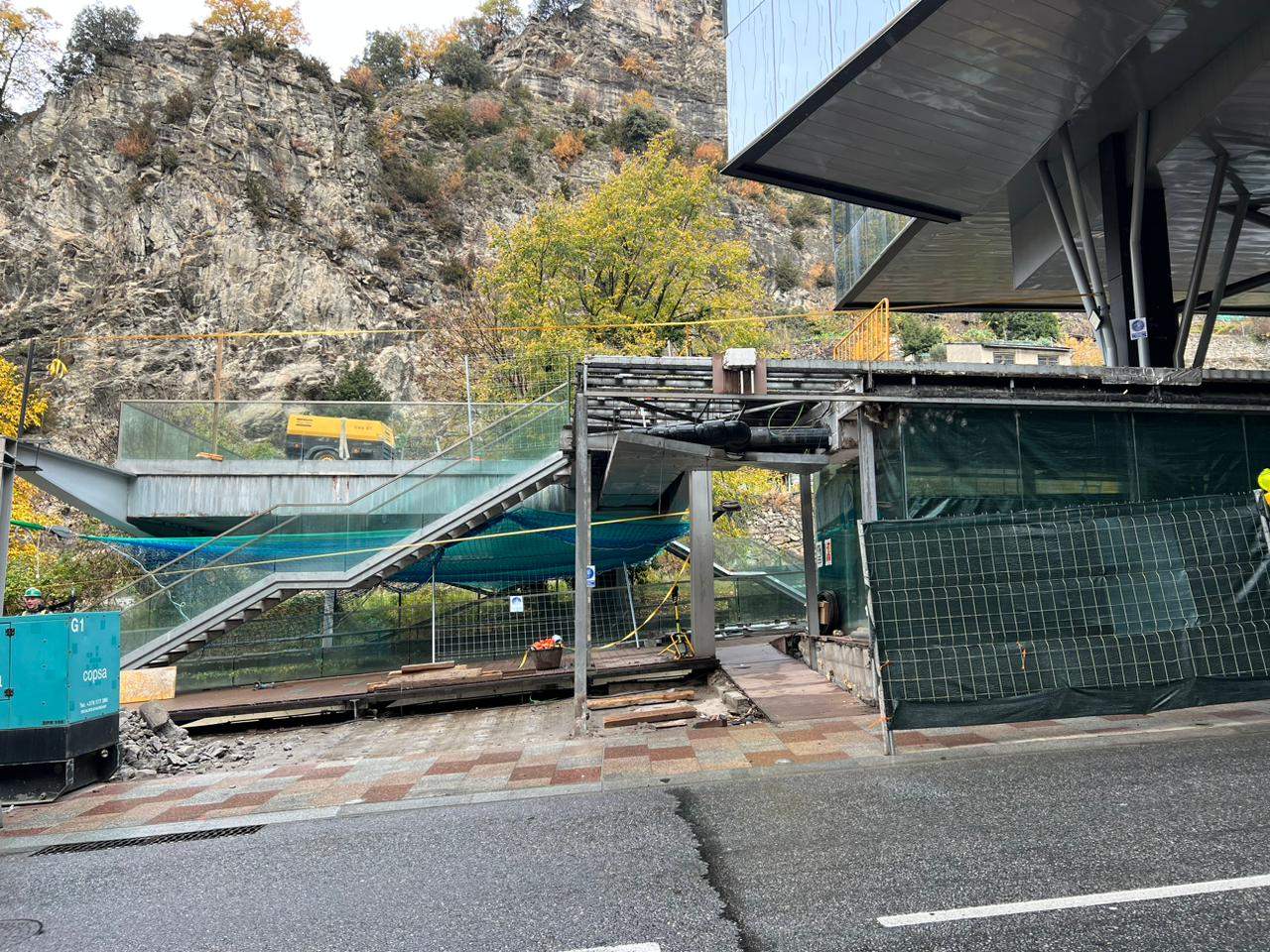 Estat de les obres del projecte Caldes aquest dimecres.