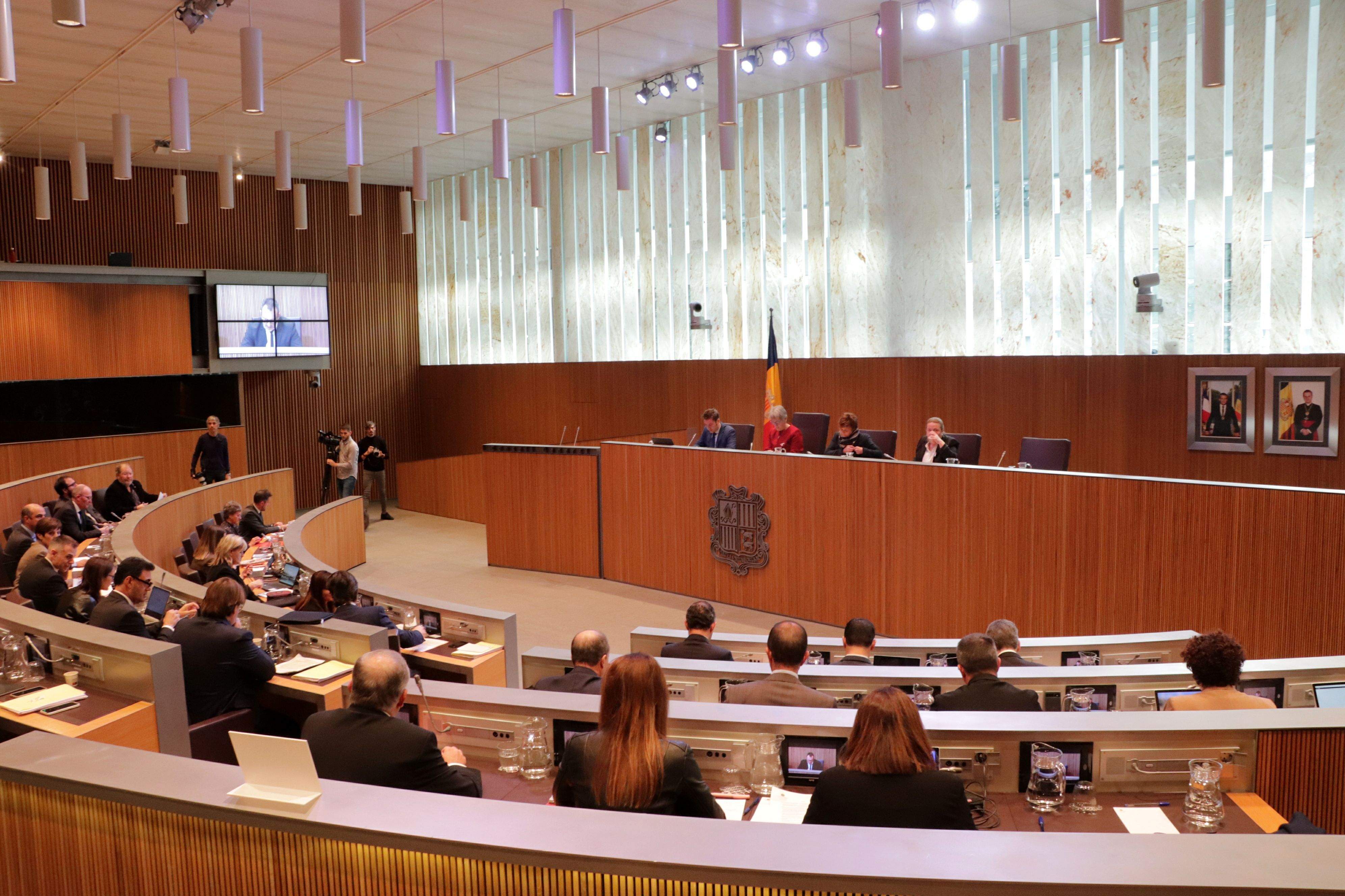 Un moment de la sessió al Consell General.