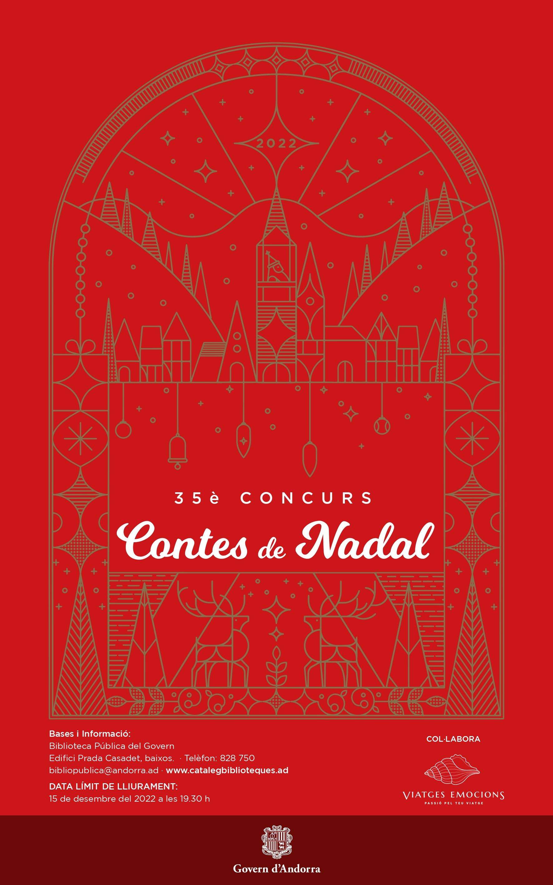 Cartell de concurs de contes de Nadal.