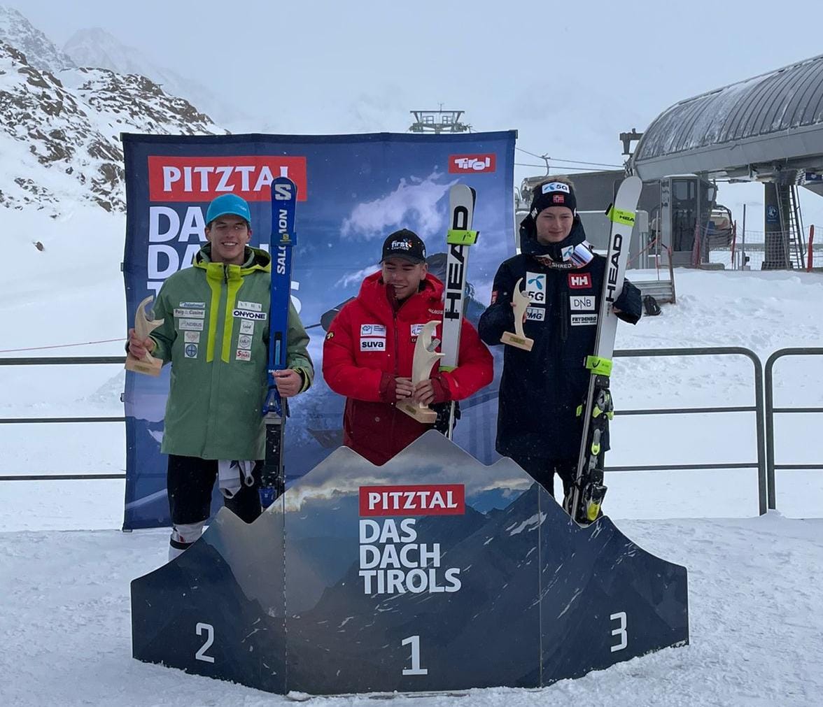 El podi del gegant FIS de Pitztal .