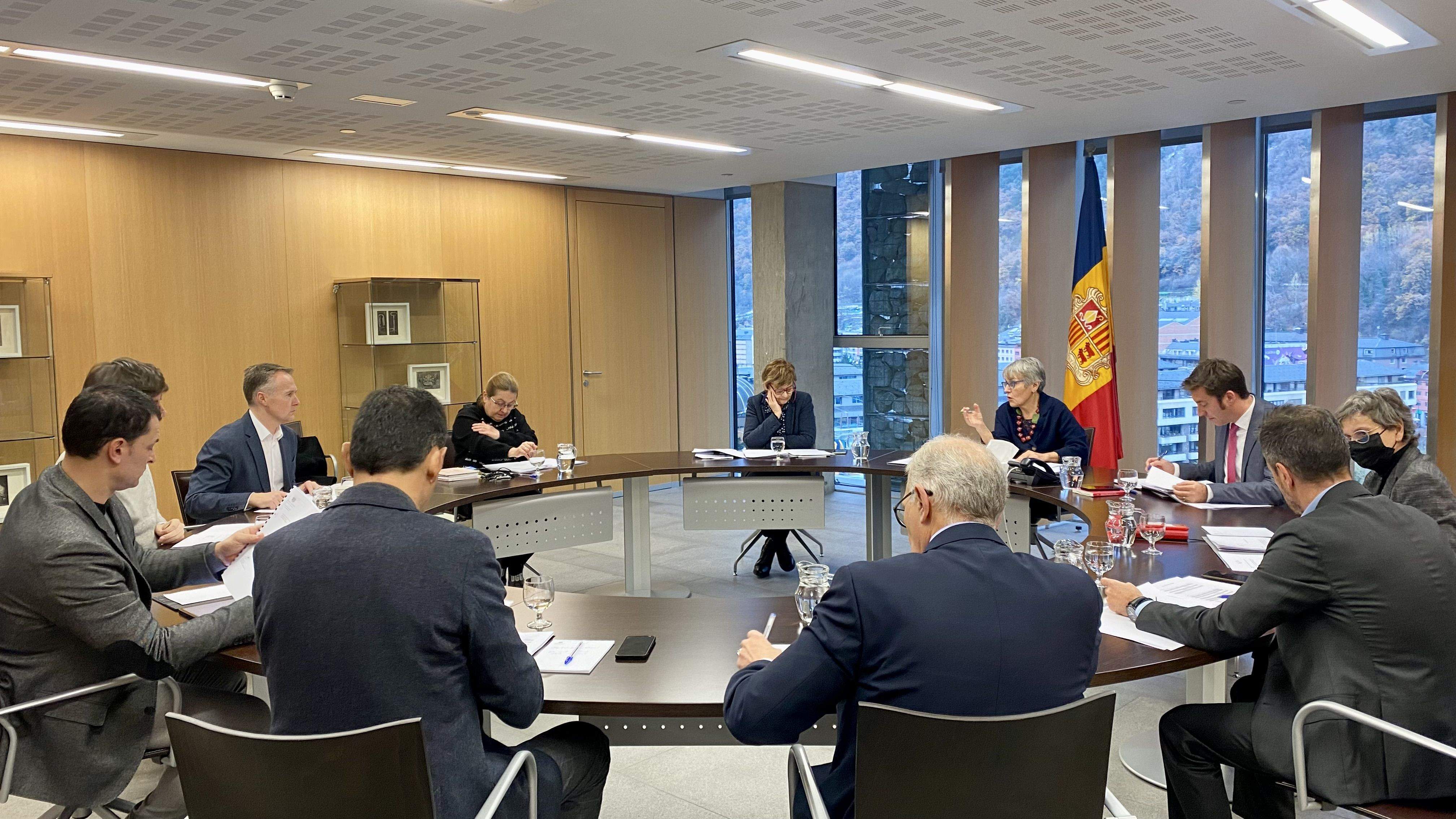 Una imatge de la reunió de la junta de presidents d'aquesta tarda.