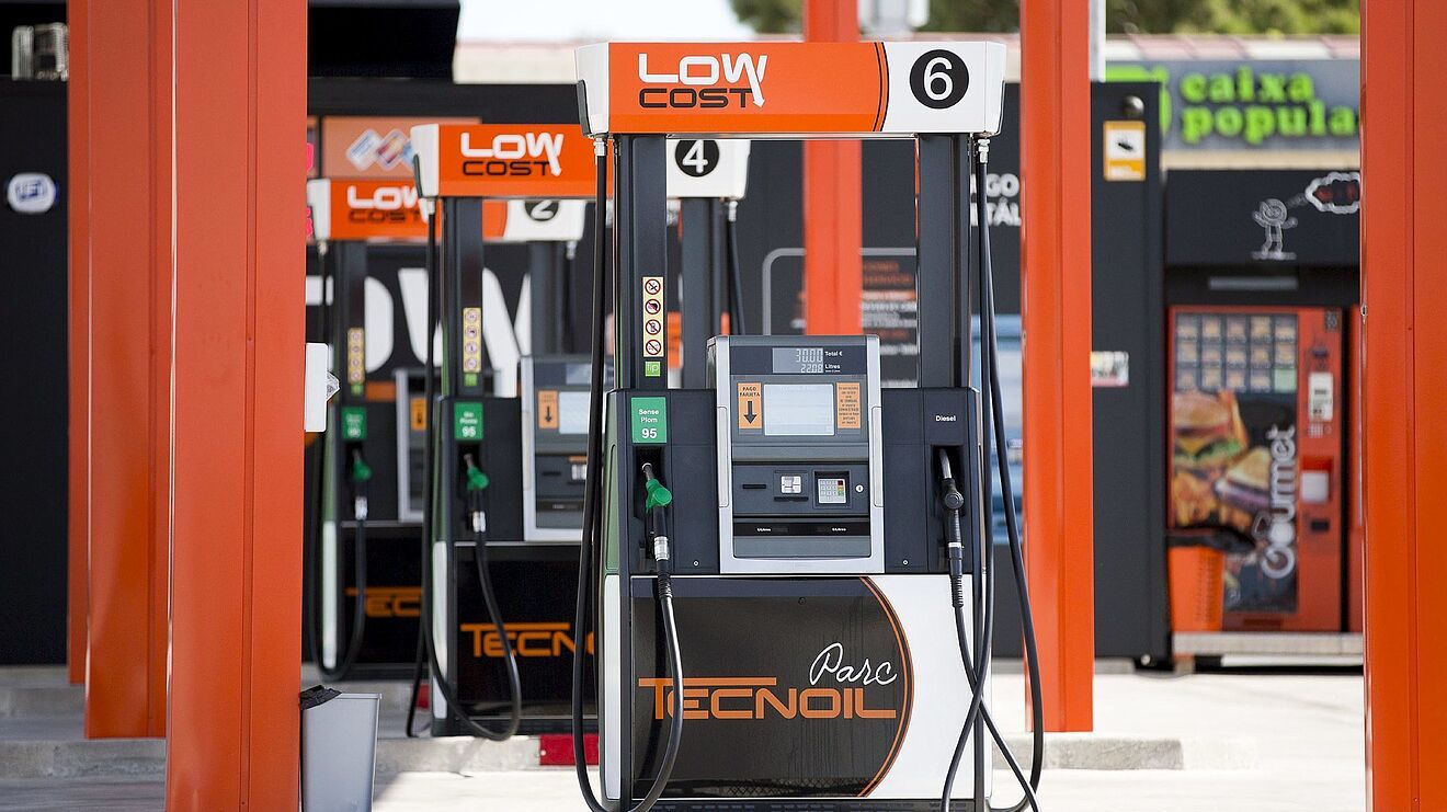 Una estació de servei 'low cost' espanyola.