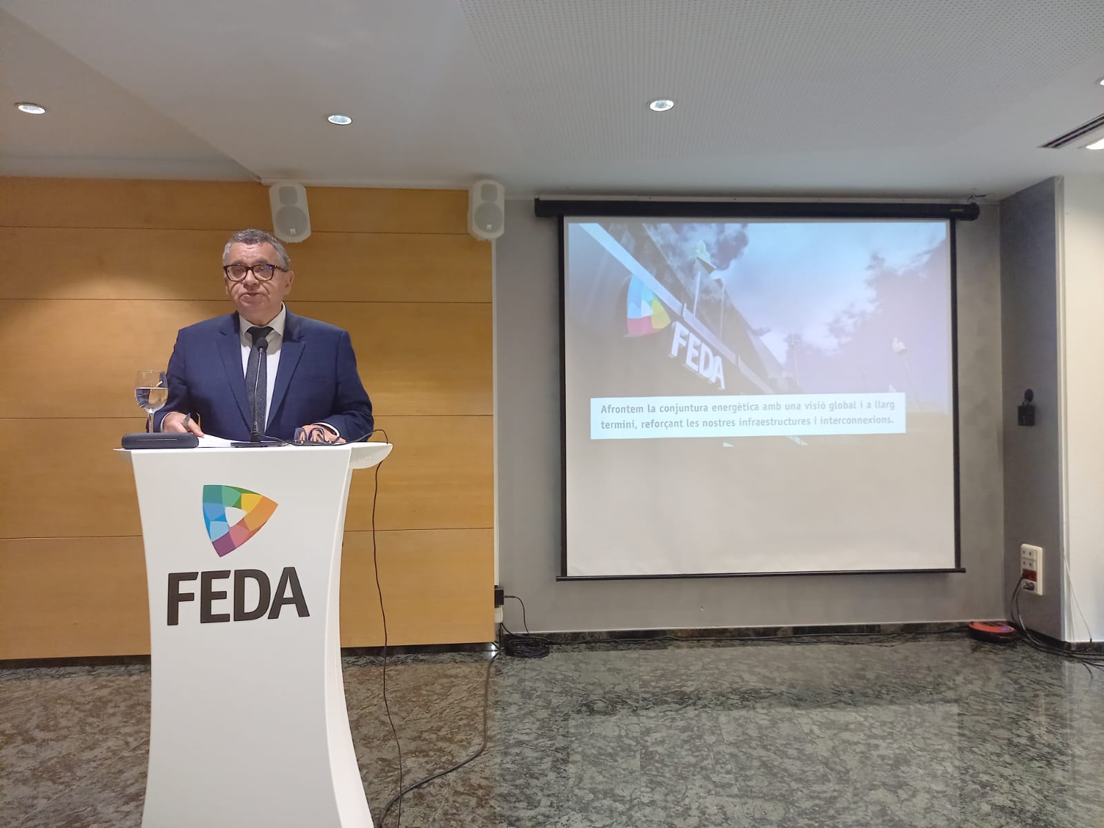 Albert Moles durant una trobada amb els mitjans de comunicació aquest dimarts.