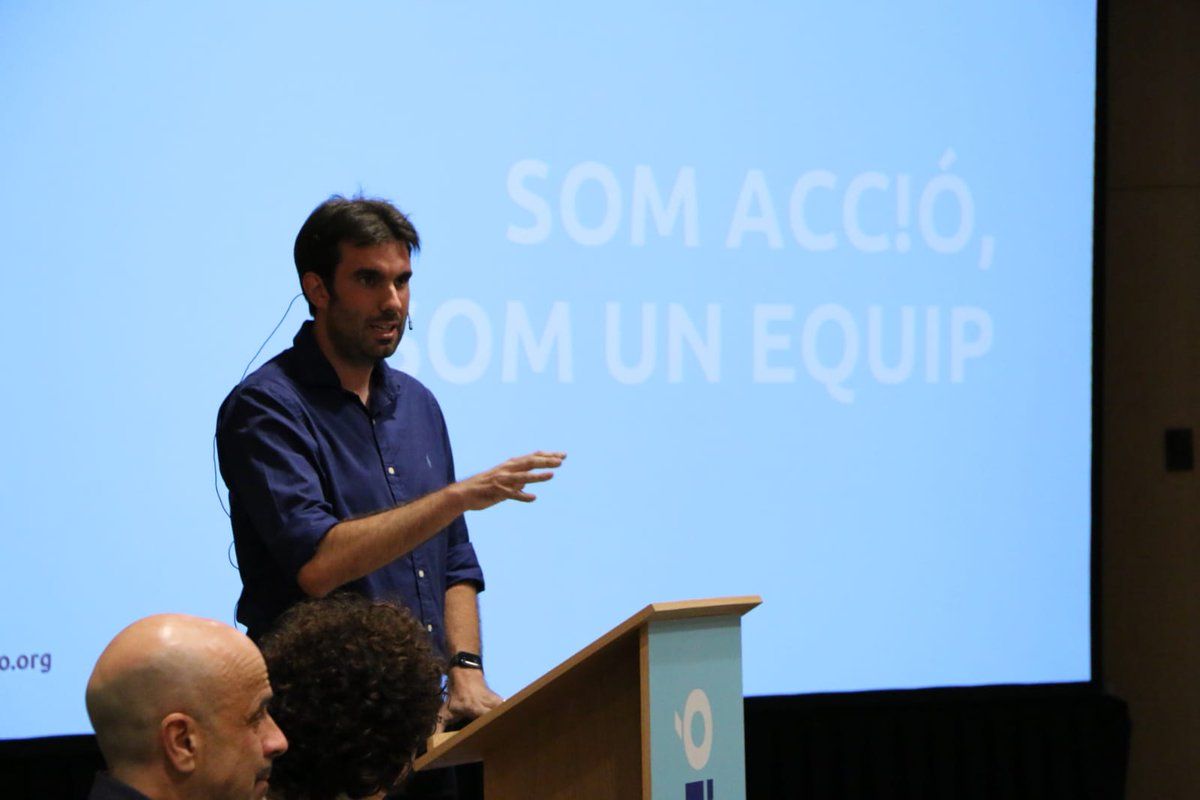 Guillem Forné, en un acte d'Acció.
