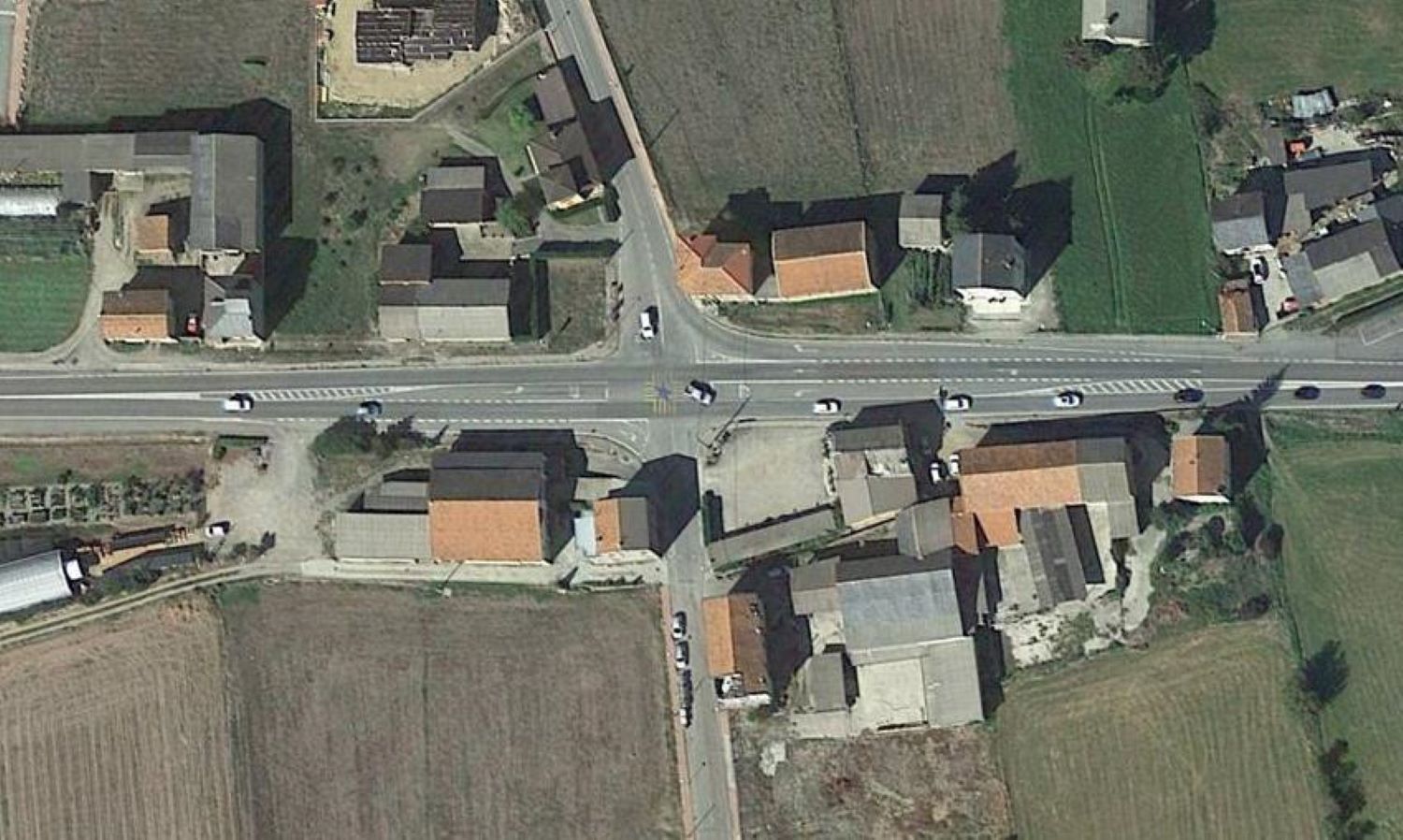 Vista aèria de l’encreuament.