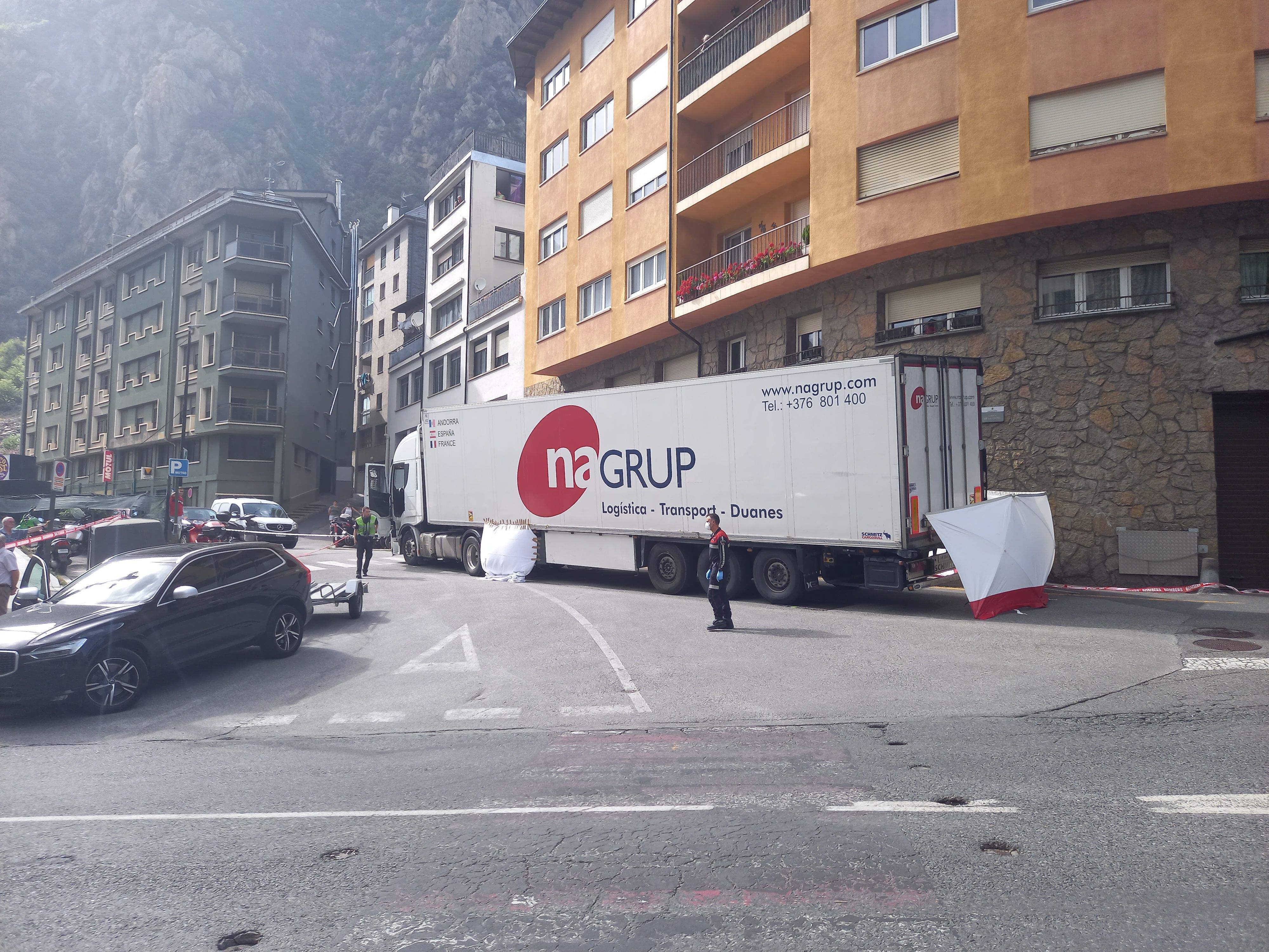 El camió que va atropellar una padrina el 15 de juny de l'any passat. El camió que va atropellar una padrina el 15 de juny de l'any passat.