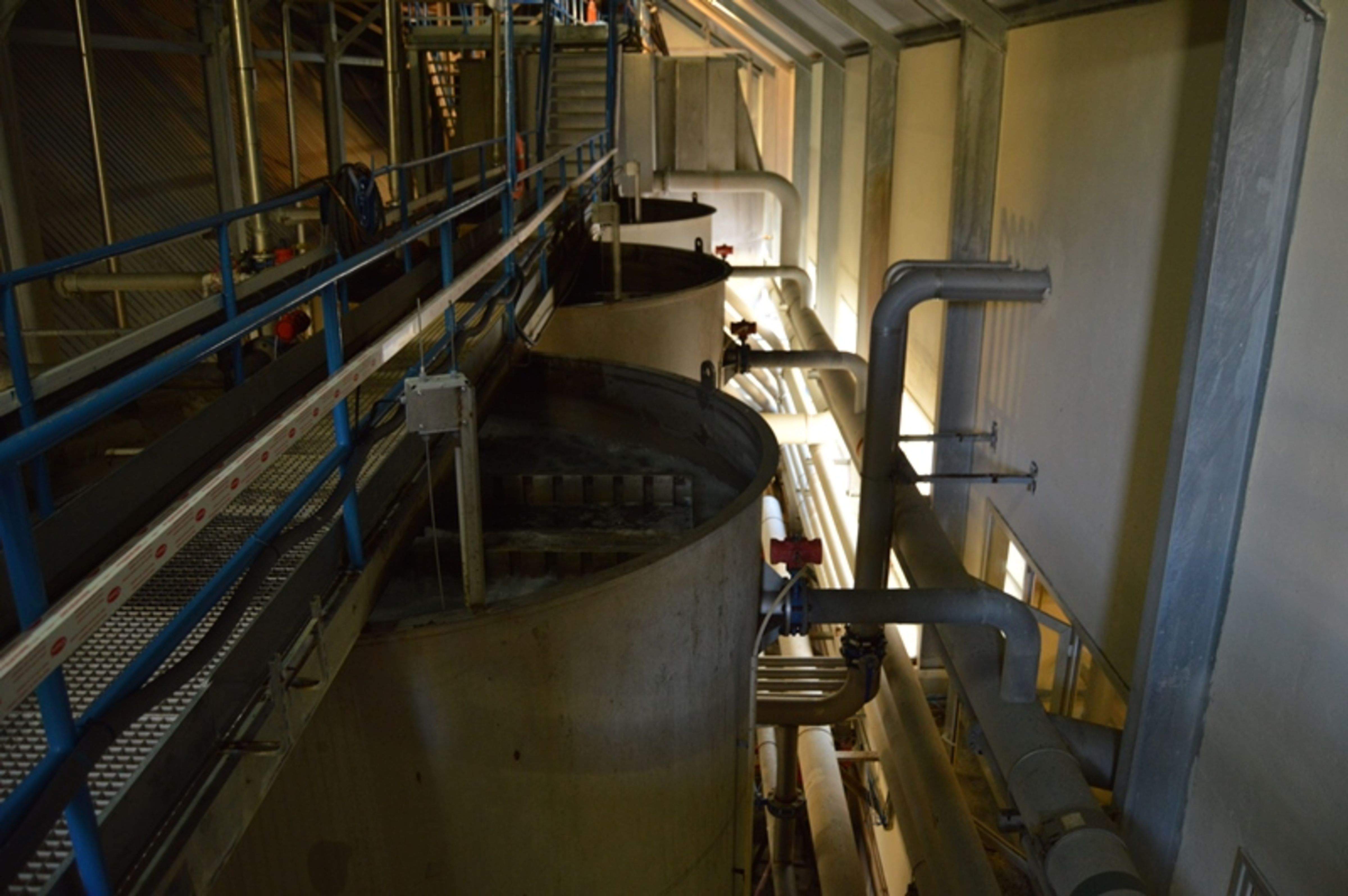 Interior de l'EDAR del Pas de la Casa.