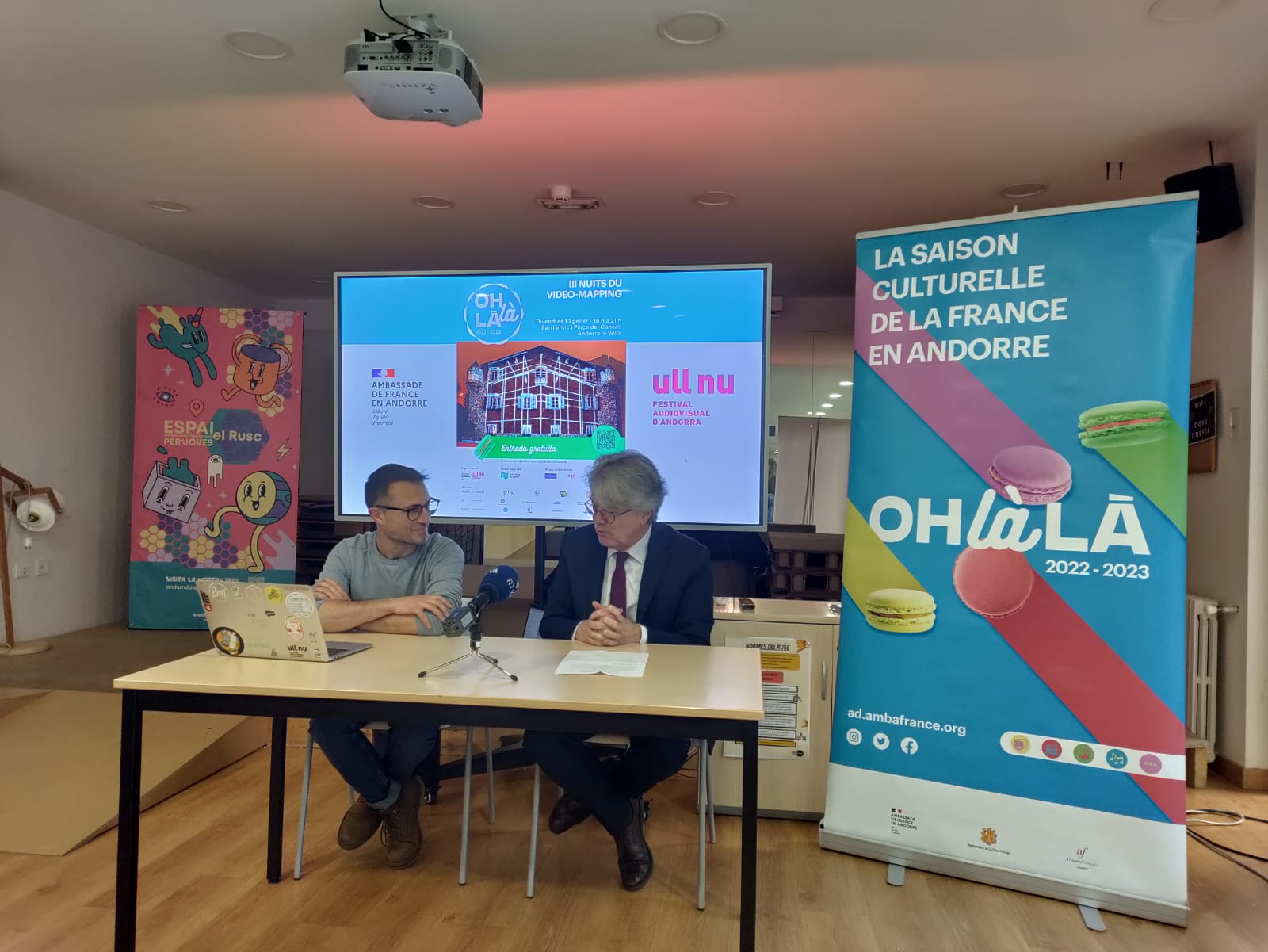 Mas i Tribolet durant la roda de premsa d'aquest dilluns.