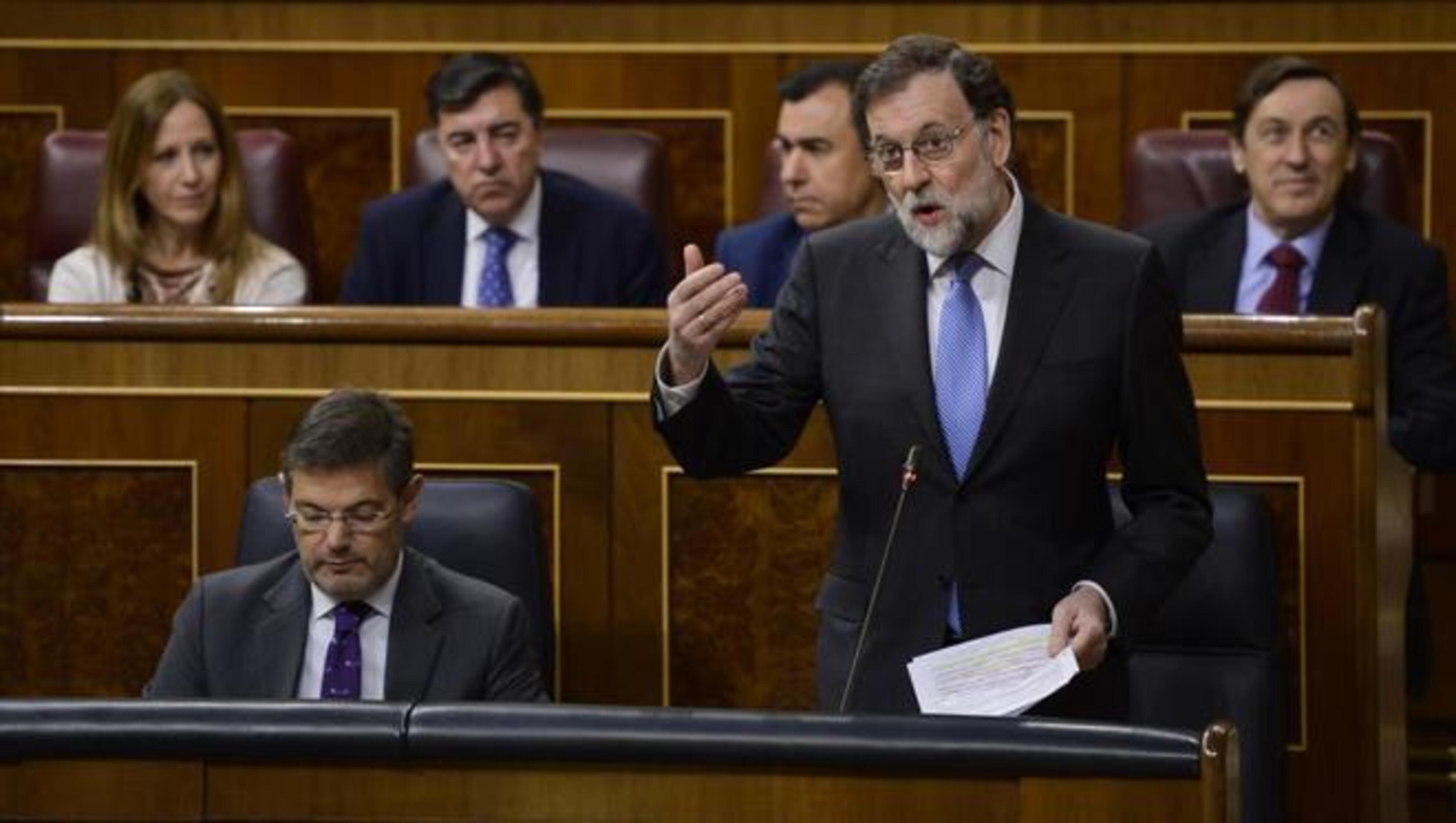 Mariano Rajoy en una de les moltes compareixences que va fer davant el Congrés.
