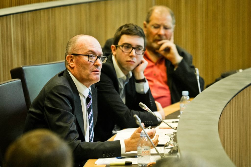 Els consellers socialdemòcrates Joaquim Miró i Roger Padreny.