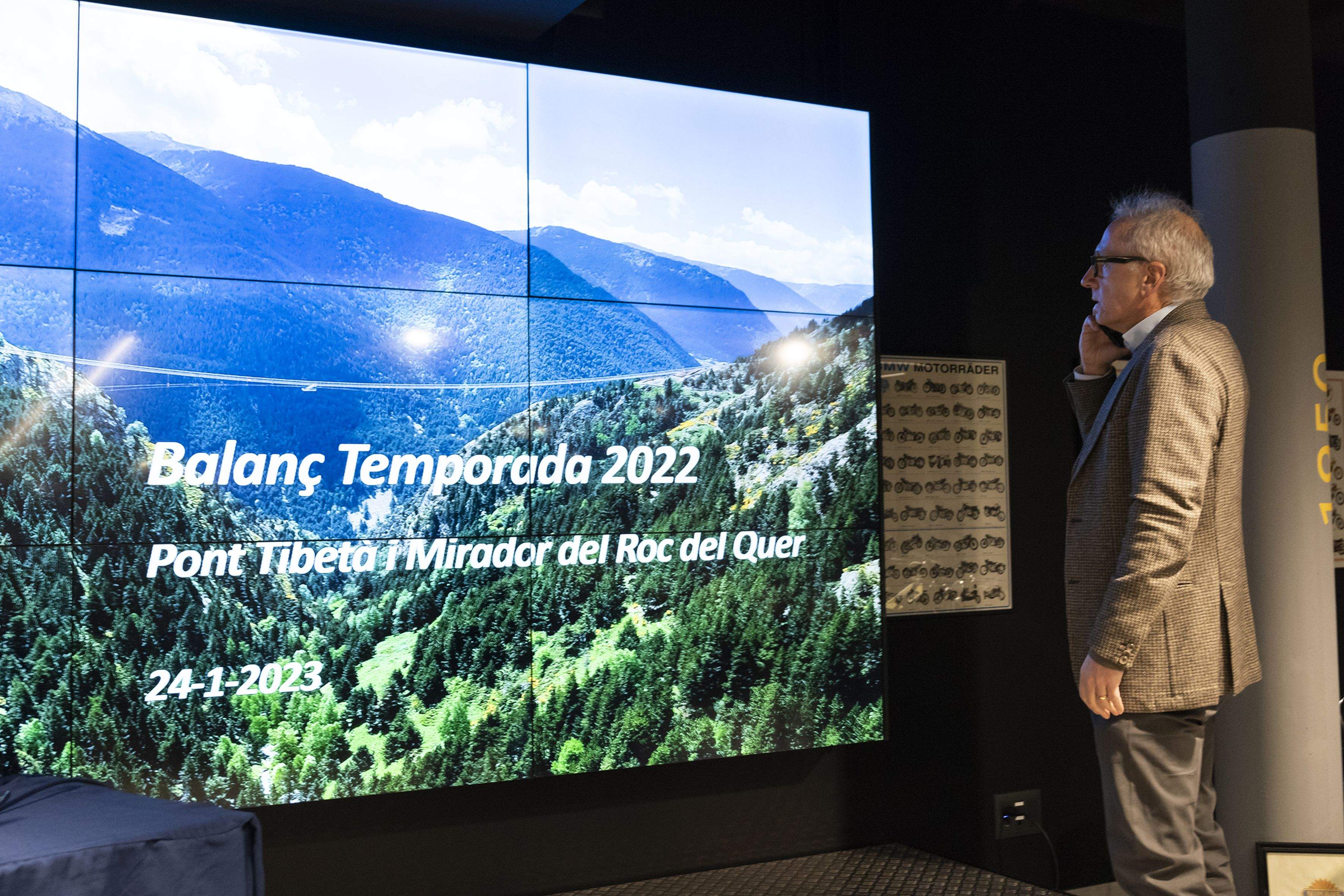 El cònsol major de Canillo, Francesc Camp, durant una roda de premsa.