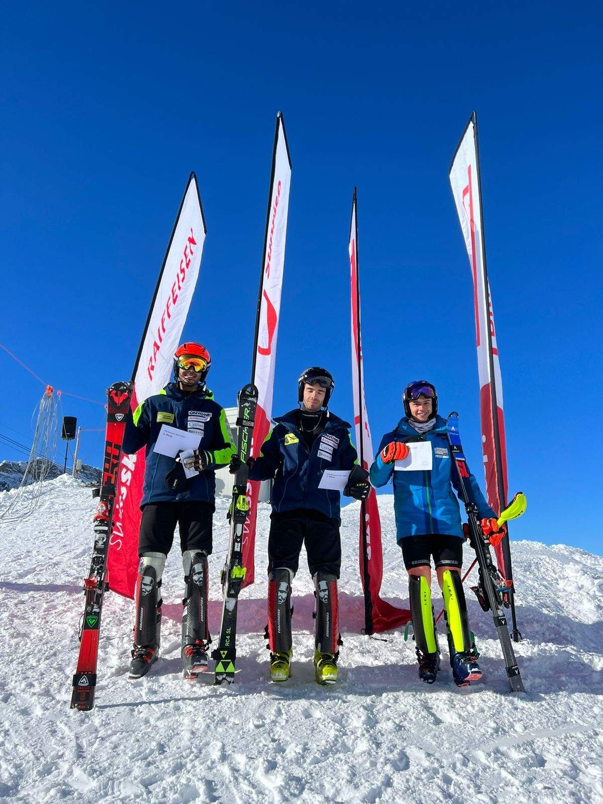 Esteve i Rius en el podi d'Engelberg.