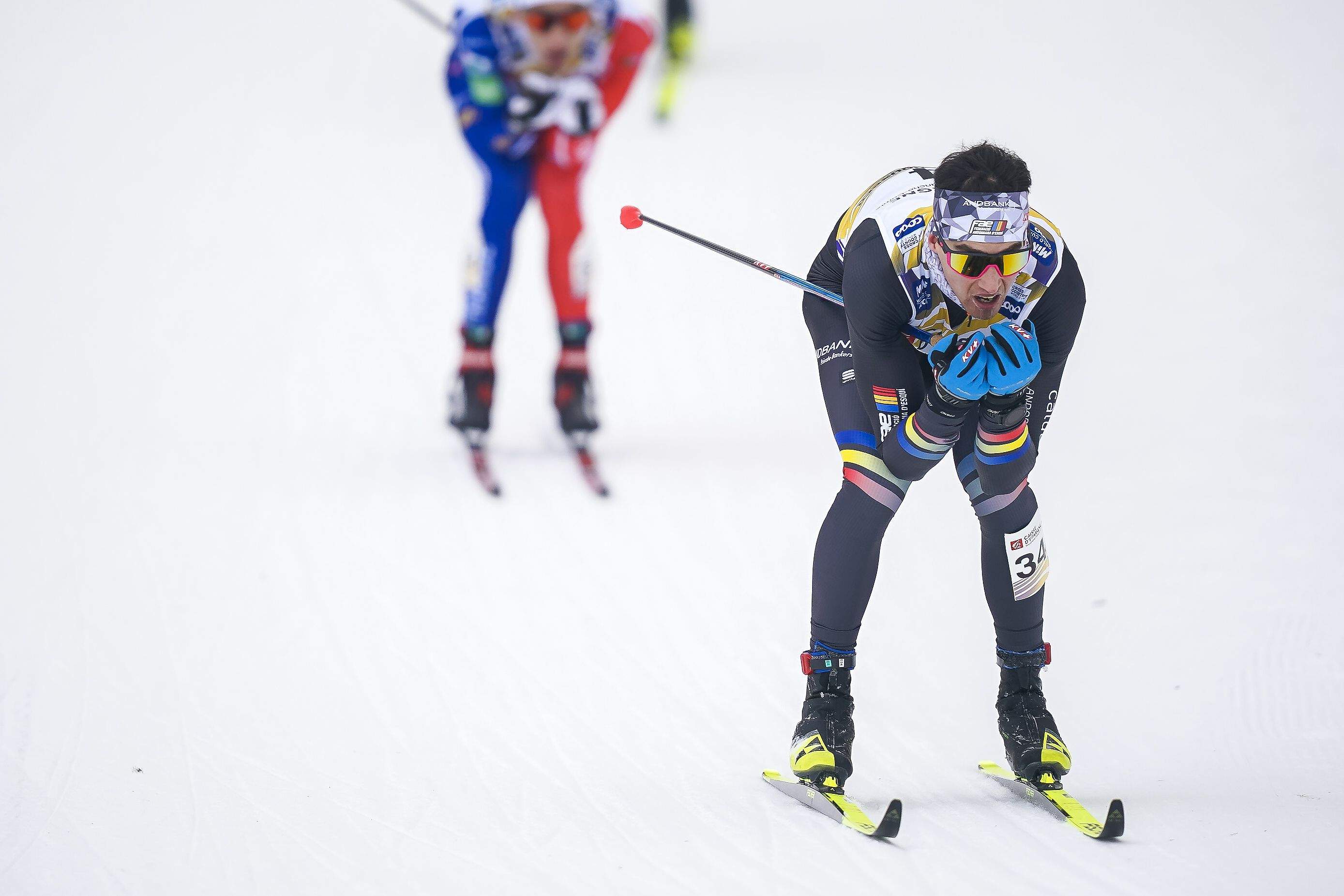 Irineu Esteve, durant la cursa.