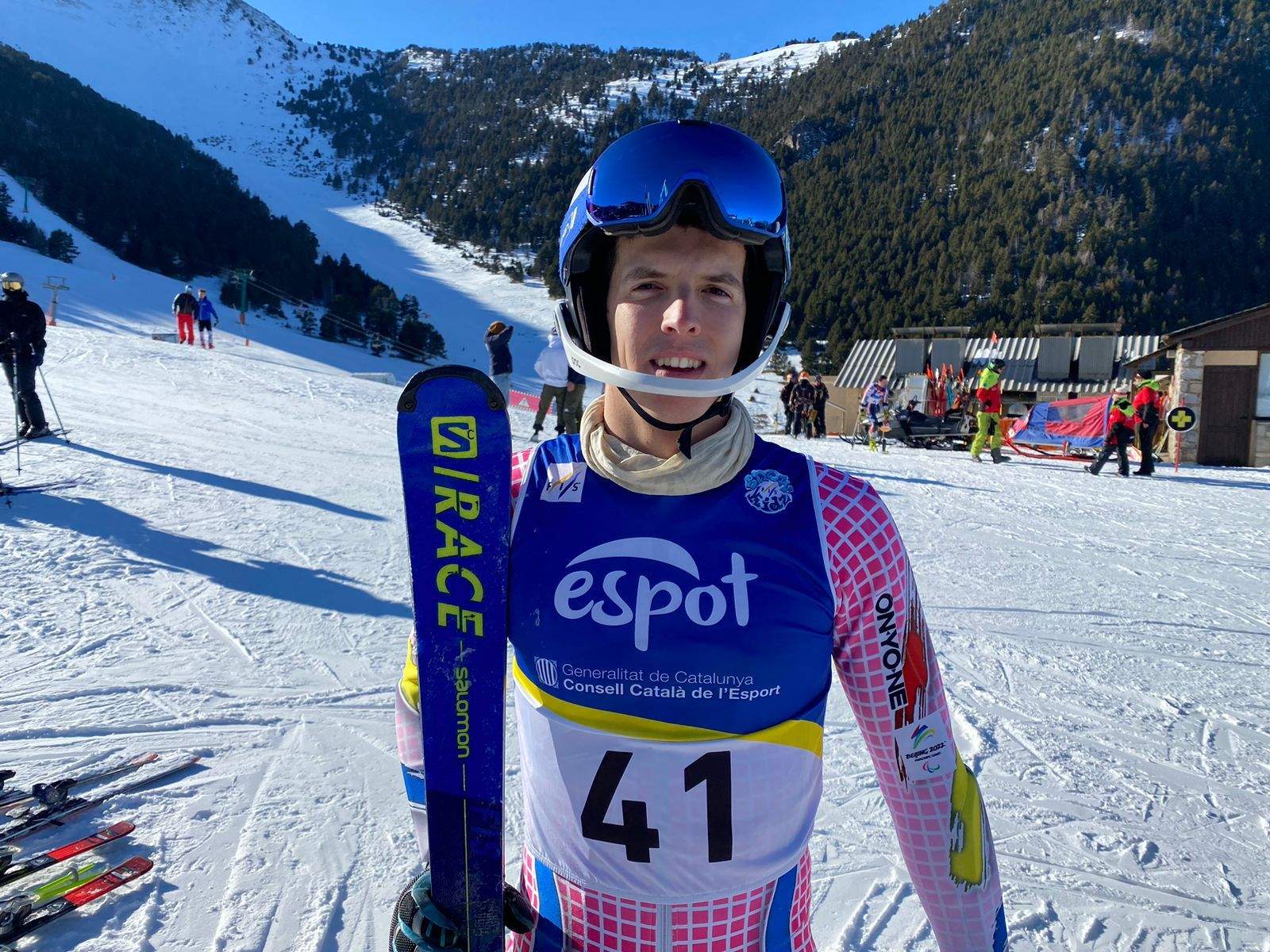 Roger Puig, setè a la prova d'eslàlom.
