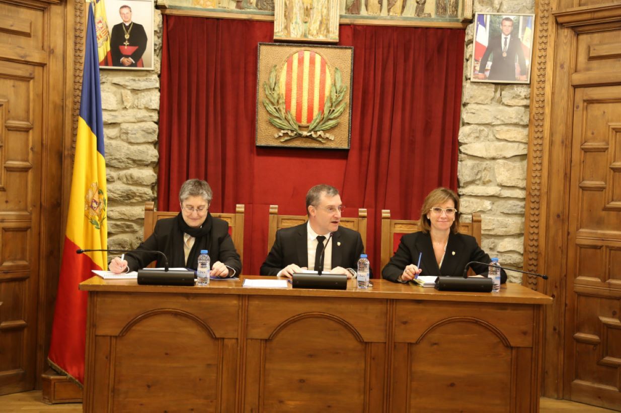 Josep Majoral intervé durant la sessió de comú d'aquest dimarts.