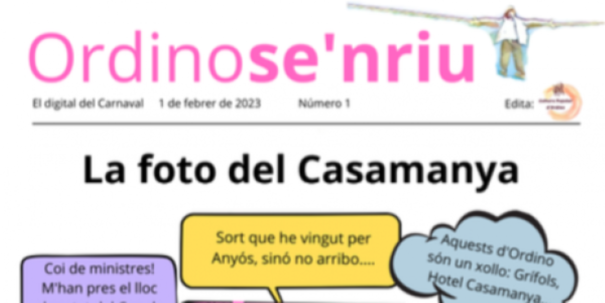 Portada del primer número de la revista ordinenca.
