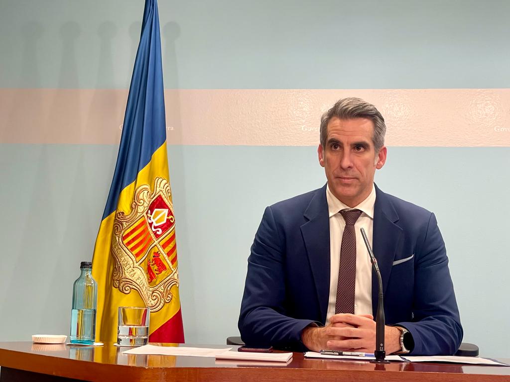 Cesar Marquina durant la compareixença.