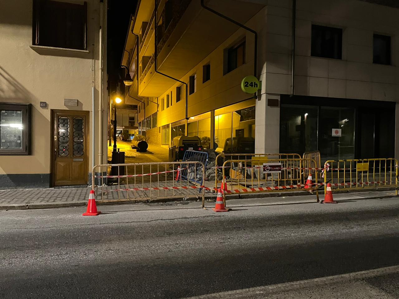 Zona on s'han de fer els treballs d'embrancament.