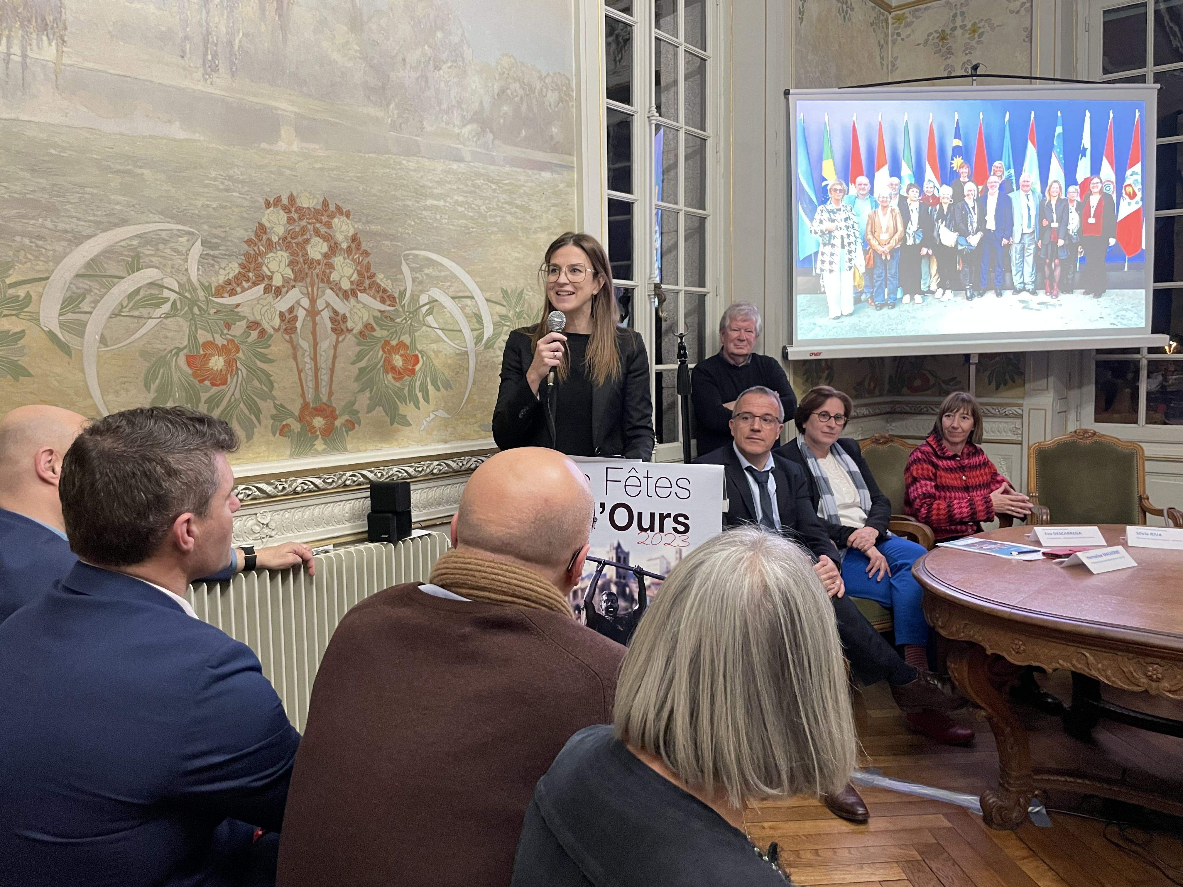 Riva durant la celebració de la festa de l’os d’Arles de Tec