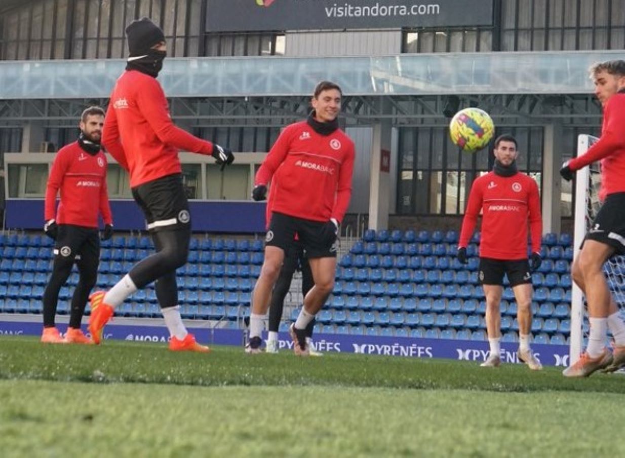 Els tricolors en un dels darrers entrenaments.