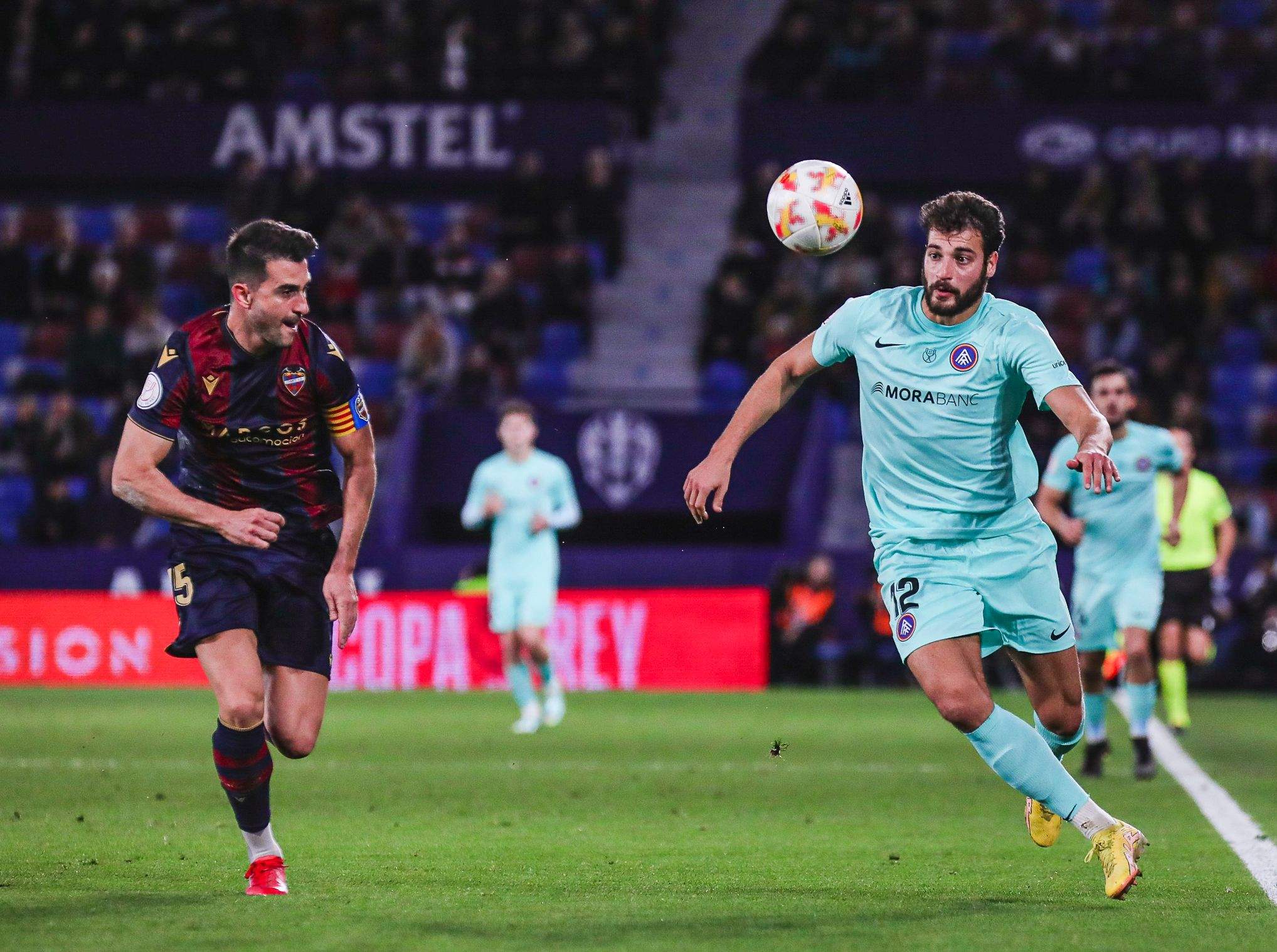 Un instant del duel de Copa contra el Llevant al Ciutat de València, ara fa dos mesos.