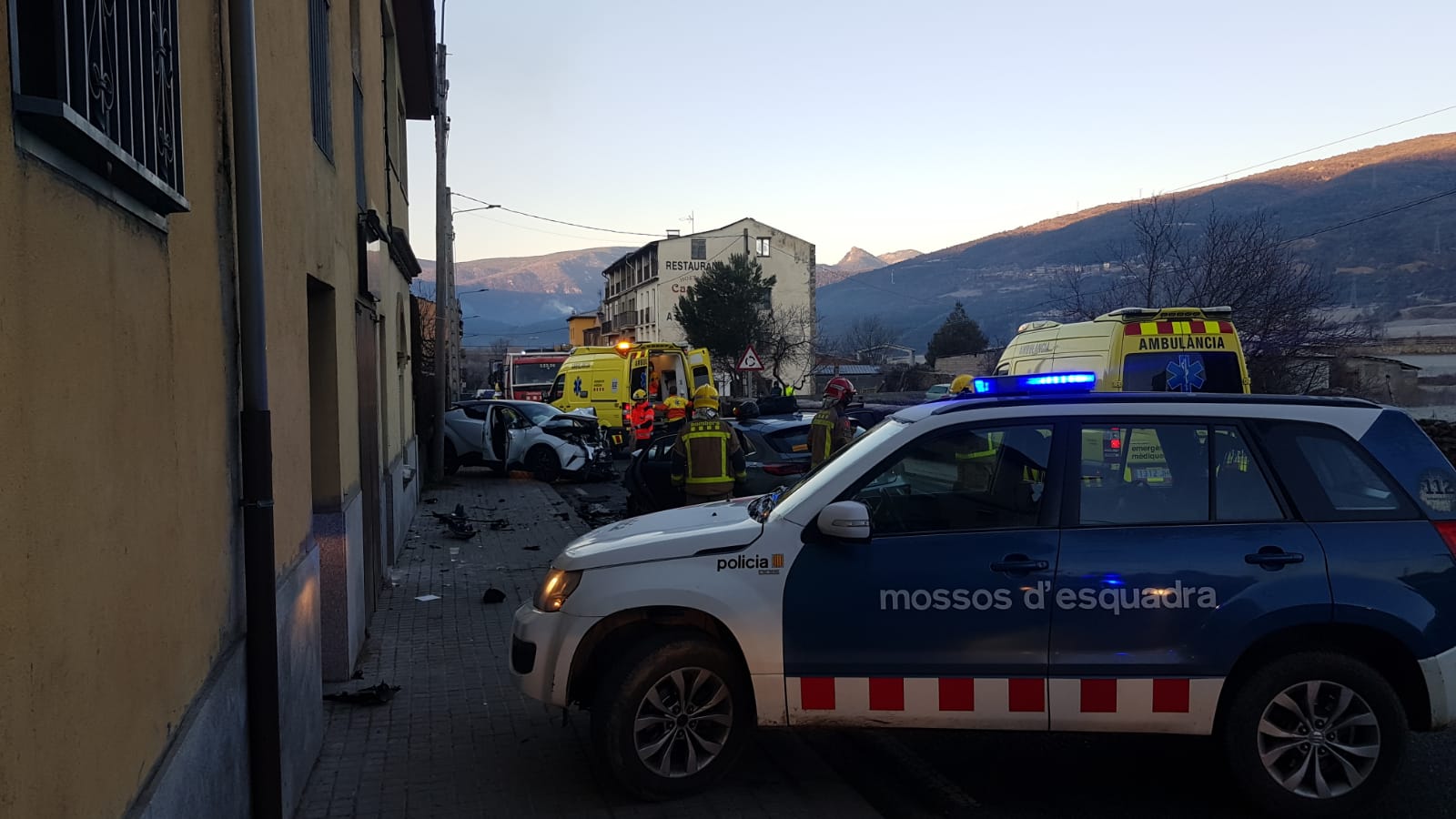 Imatge de la situació que presentava el punt on hi ha hagut l'accident.