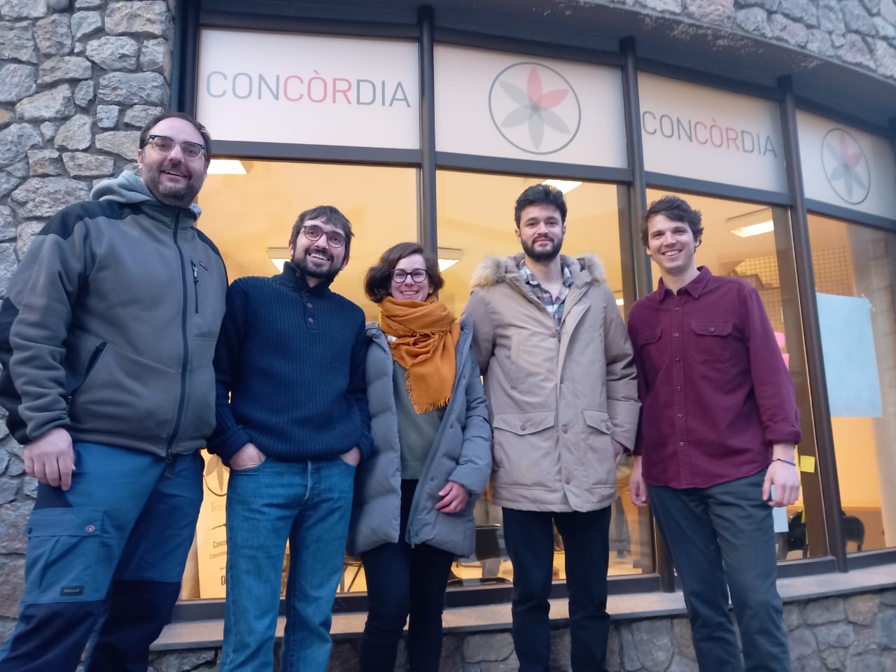 Ramon Tena, Martí Alay, Núria Segués, Cerni Escalé i Pol Bartolomé.