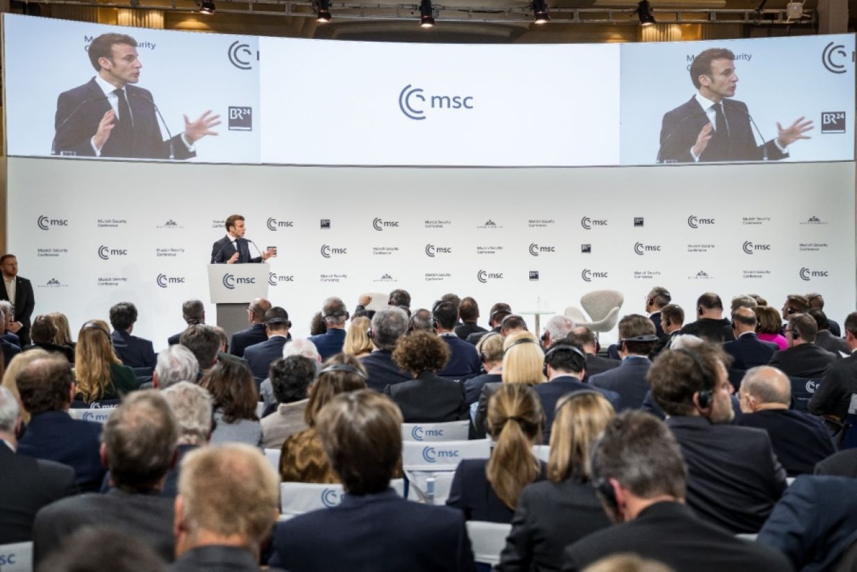 El president de França, Emmanuel Macron durant la seva intervenció.