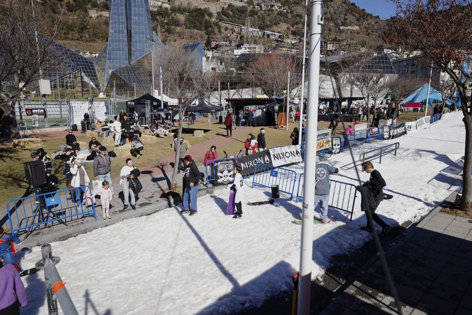 La pista d'esquí al Prat del Roure aquest dissabte.