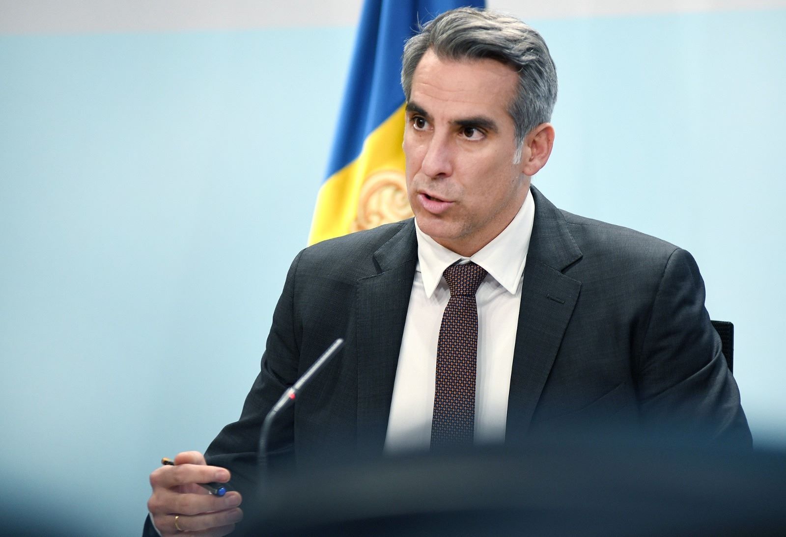 El ministre portaveu, César Marquina durant la roda de premsa d'aquest dimecres. El ministre portaveu, César Marquina durant la roda de premsa d'aquest dimecres.