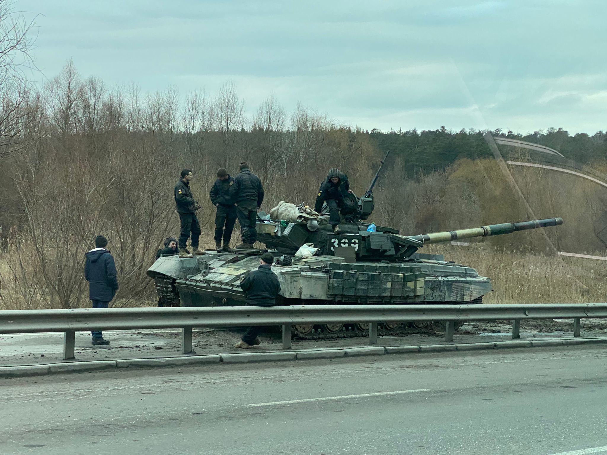 Un tanc en l'inici de la guerra a Ucraïna