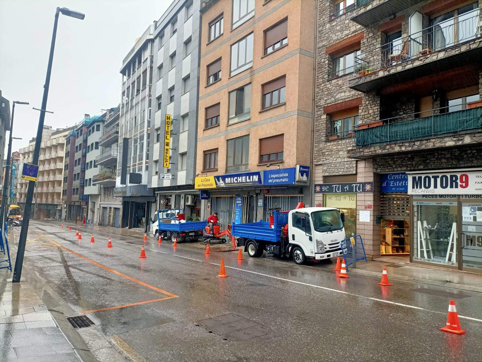 Una vista de l'avinguda Santa Coloma en el tram afectat.