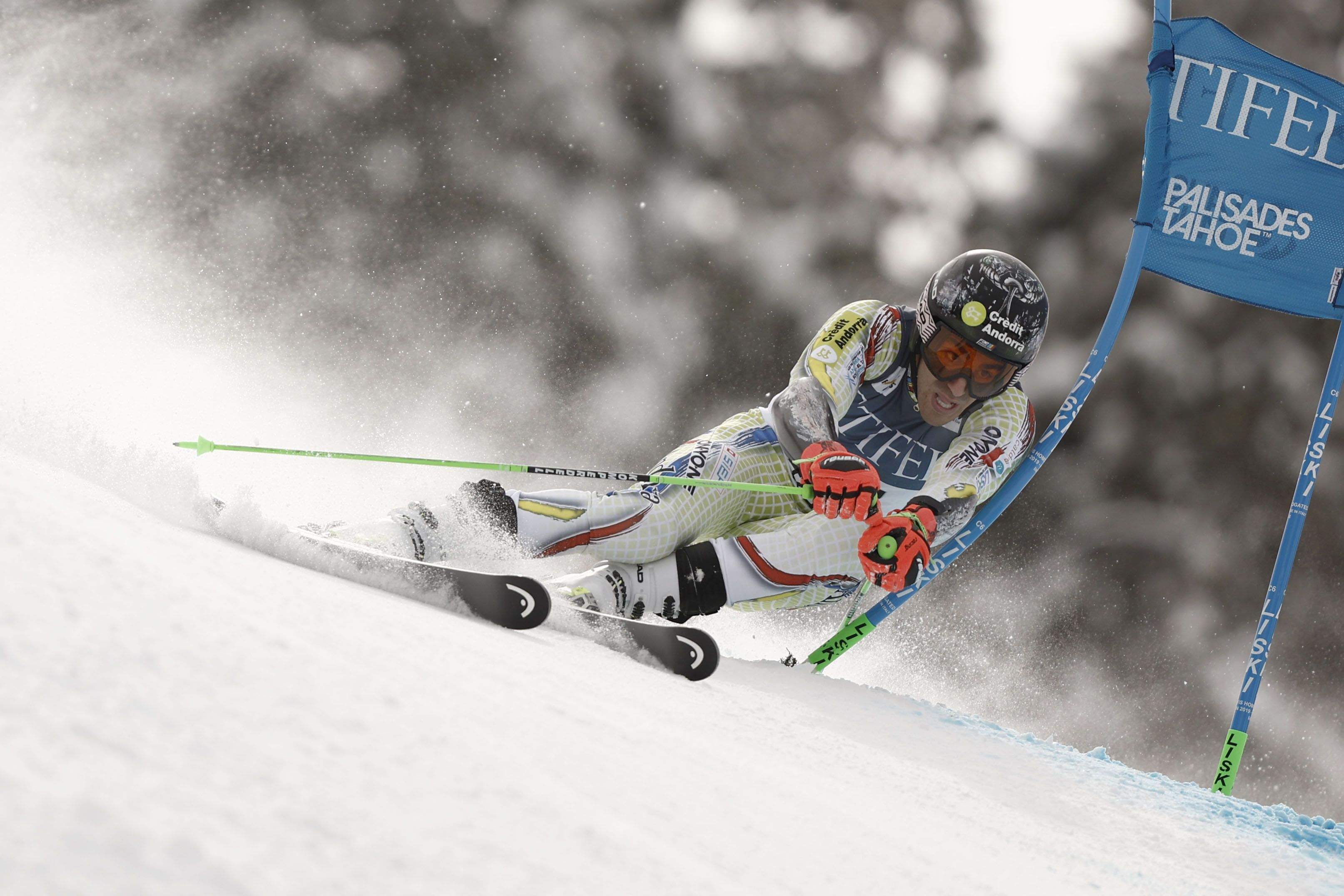 Joan Verdú, durant un dels dos descensos a Palisades.