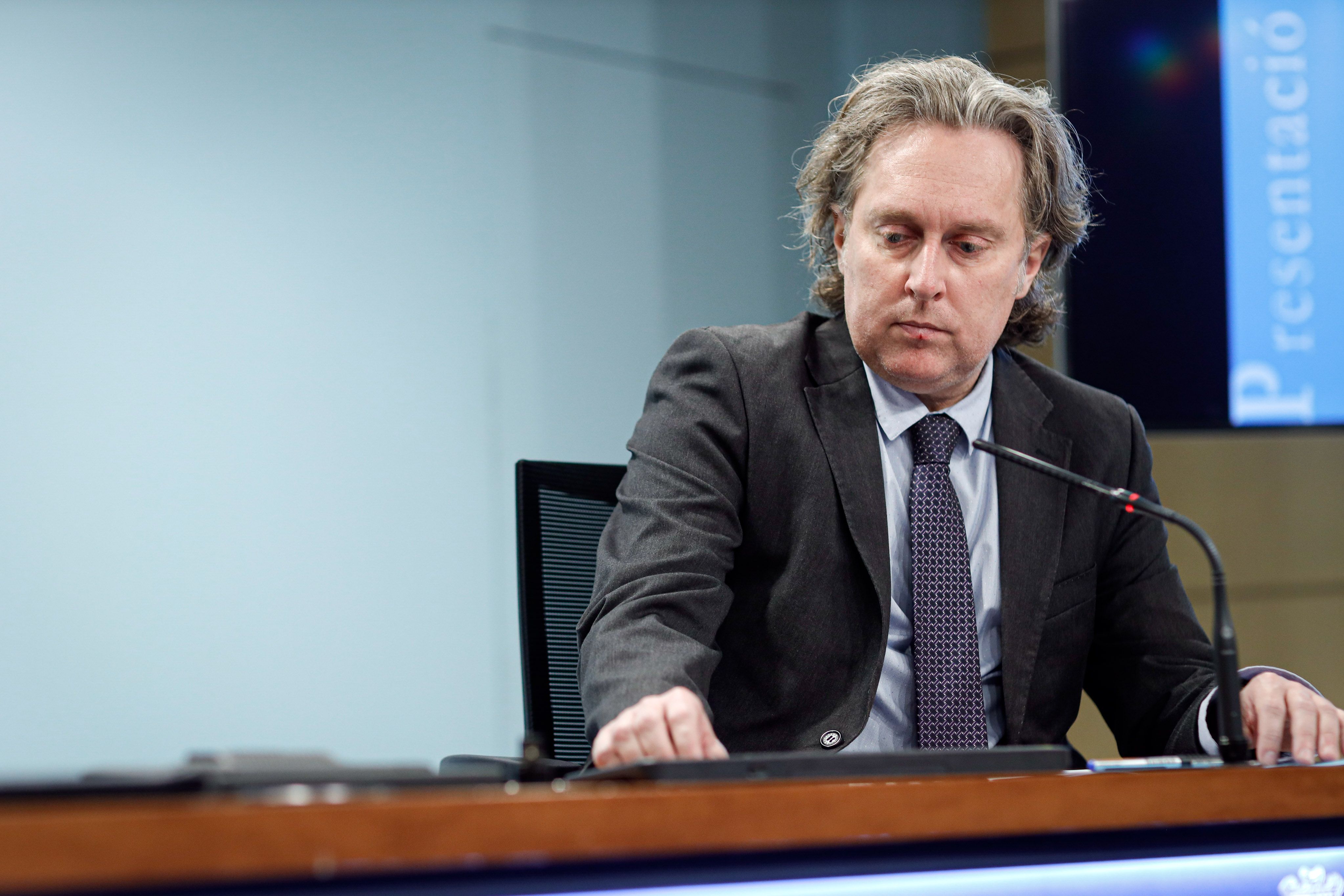 Alexandre Cucurella en una presentació pública.