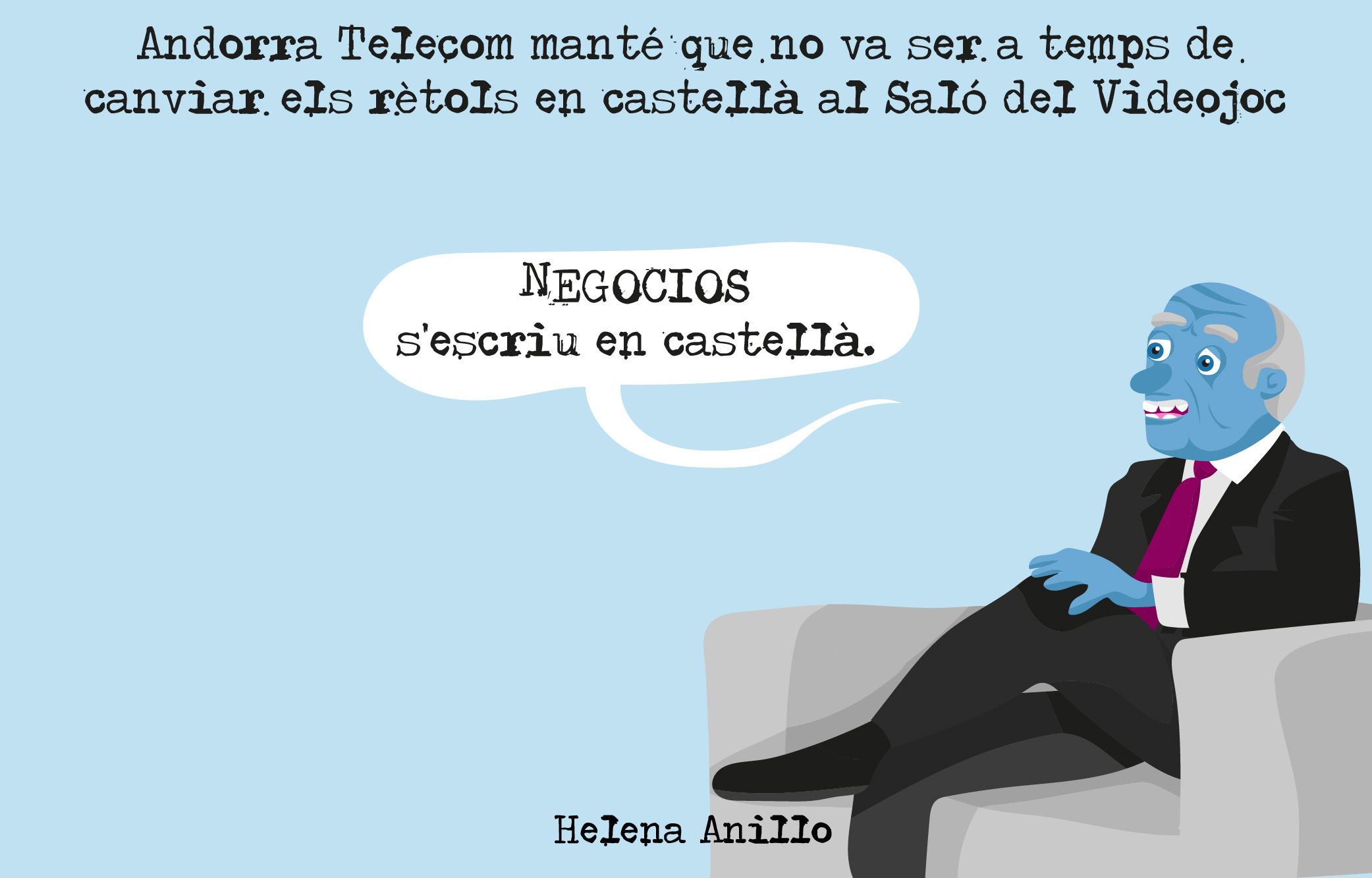 Andorra Telecom justifica els rètols en castellà. 