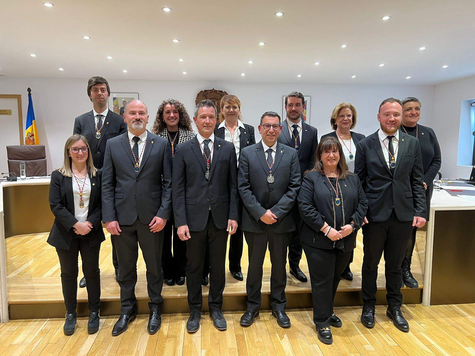 La corporació d'Andorra la Vella amb els nous membres.