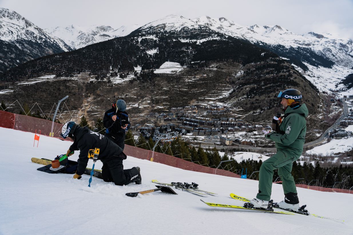 El control de la neu s'ha efectuat aquest dijous a Soldeu.