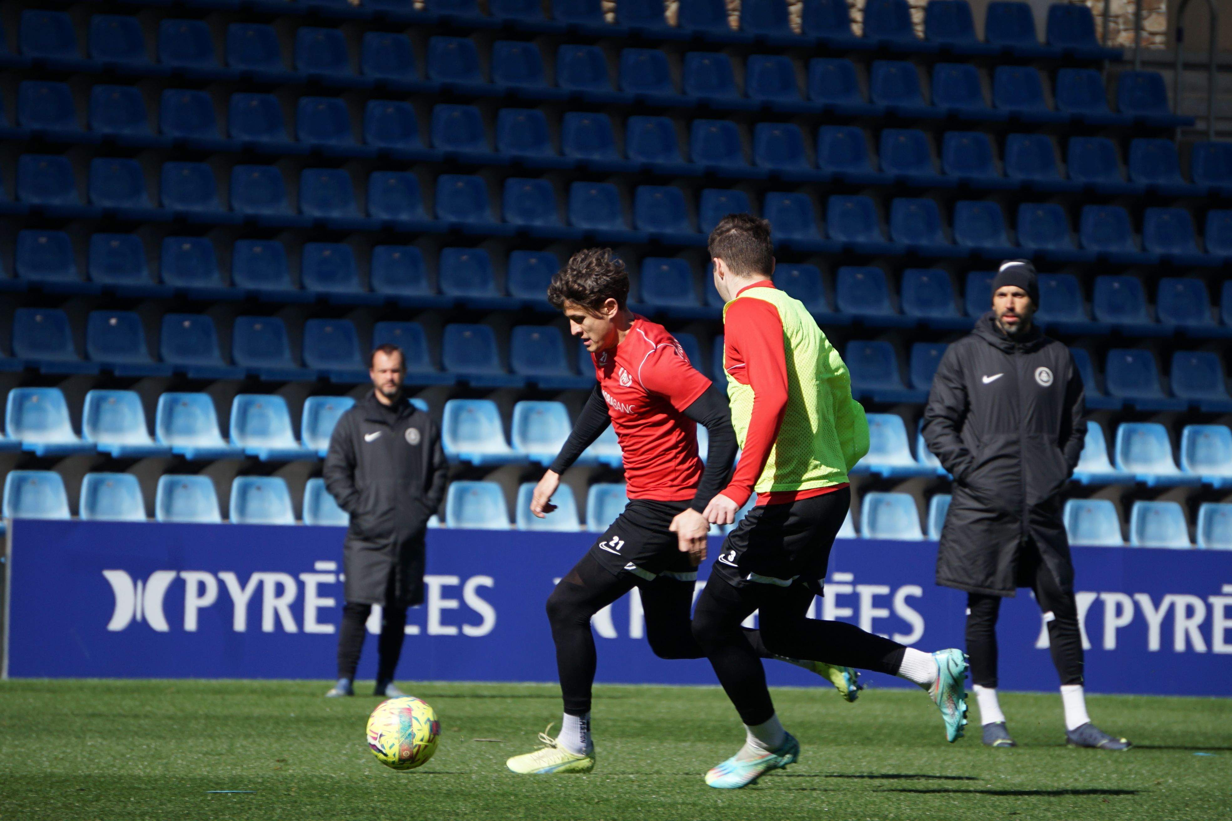 Un instant d'un dels entrenaments d'aquesta setmana.