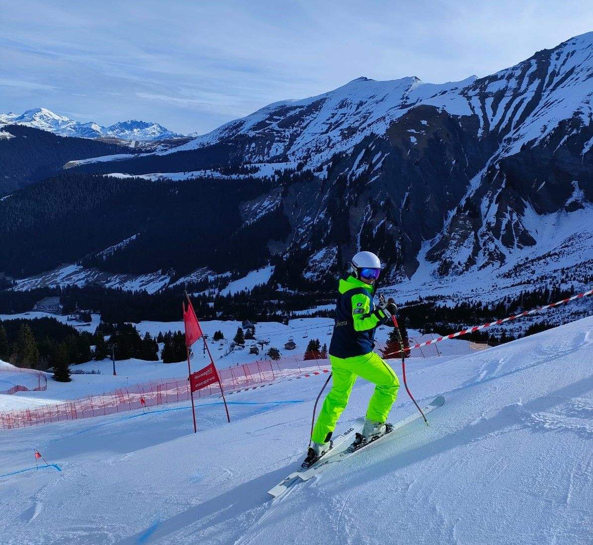 Jordina Caminal, durant el supergegant FIS de Megeve.