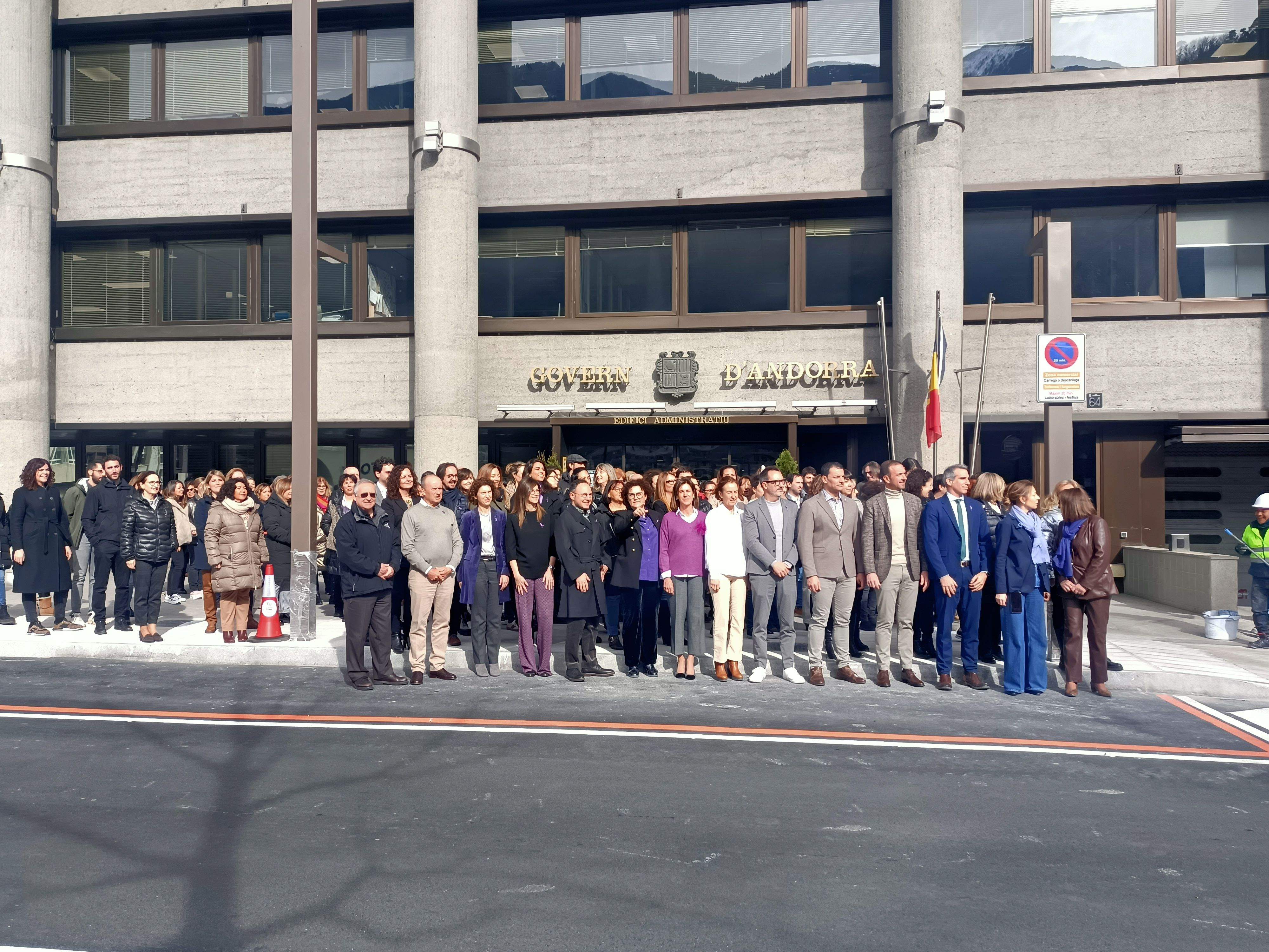 Un instant de la concentració a Govern