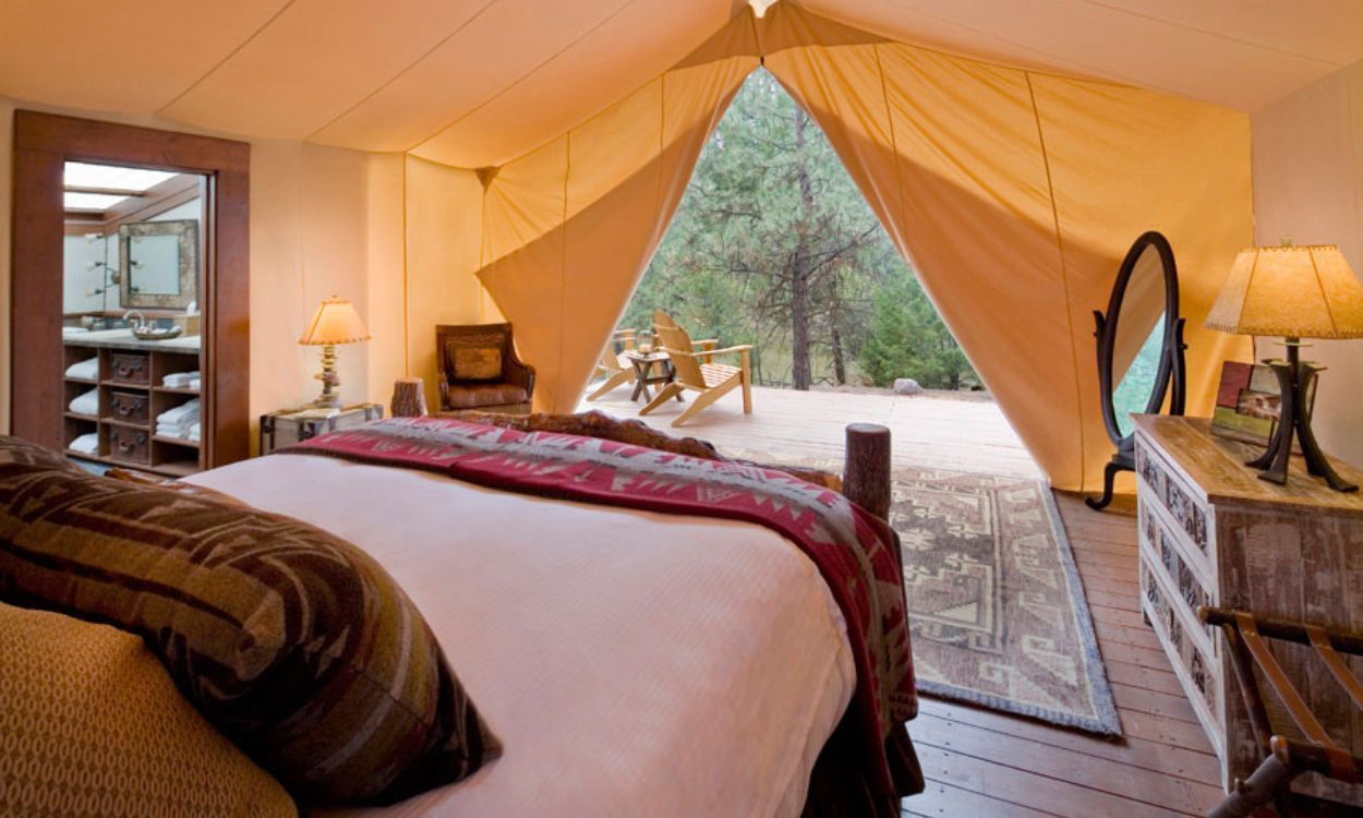 Exemple d'una habitació de glamping.