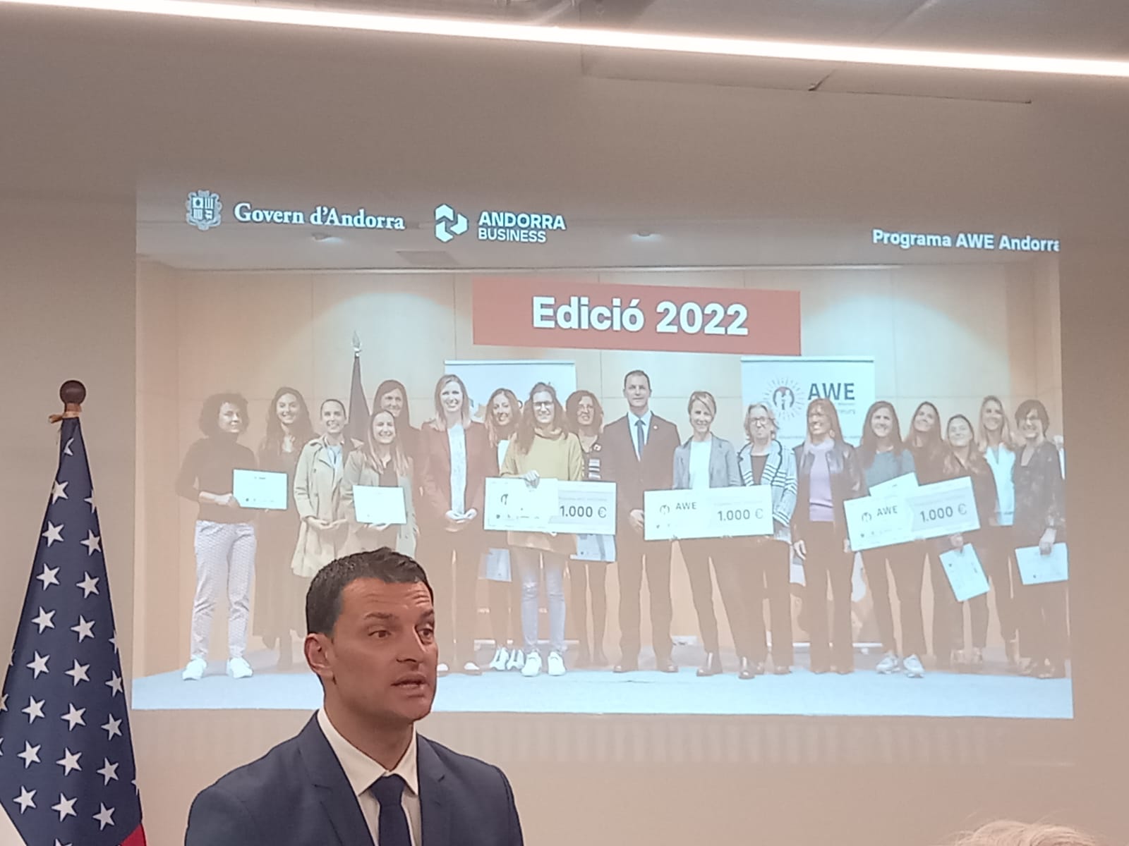 Jordi Gallardo durant la presentació de l'AWE.