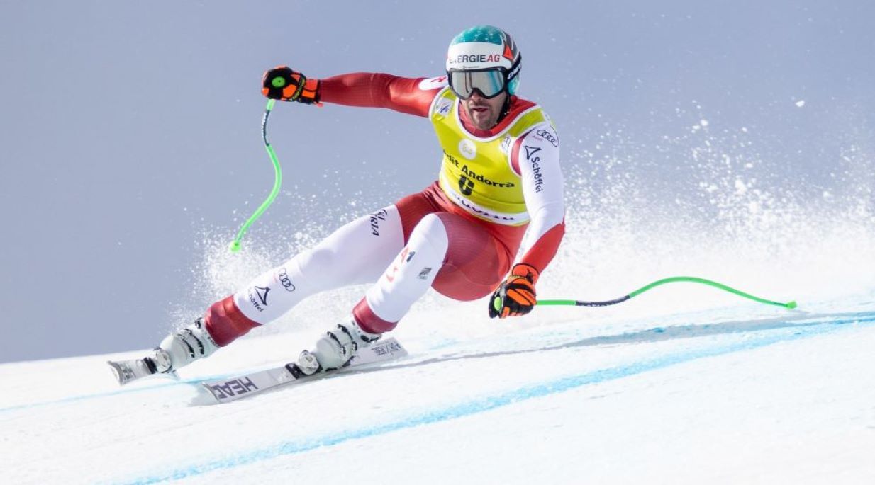 Vincent Kriechmayr durant el descens d'aquest dimecres.