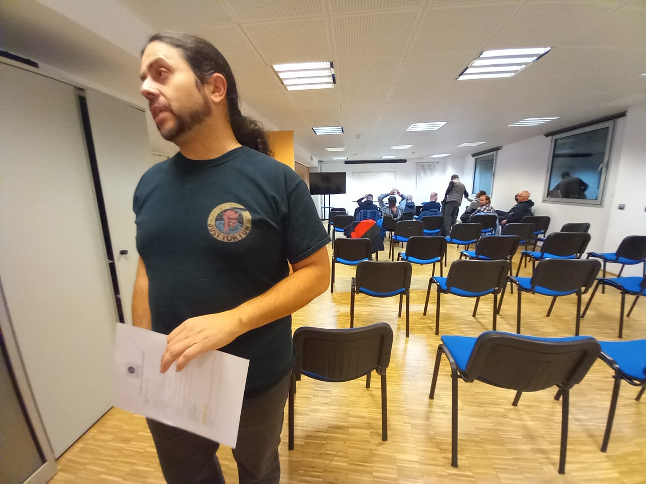 Carles Iriarte durant la darrera assemblea de l'AAME. Carles Iriarte durant la darrera assemblea de l'AAME.