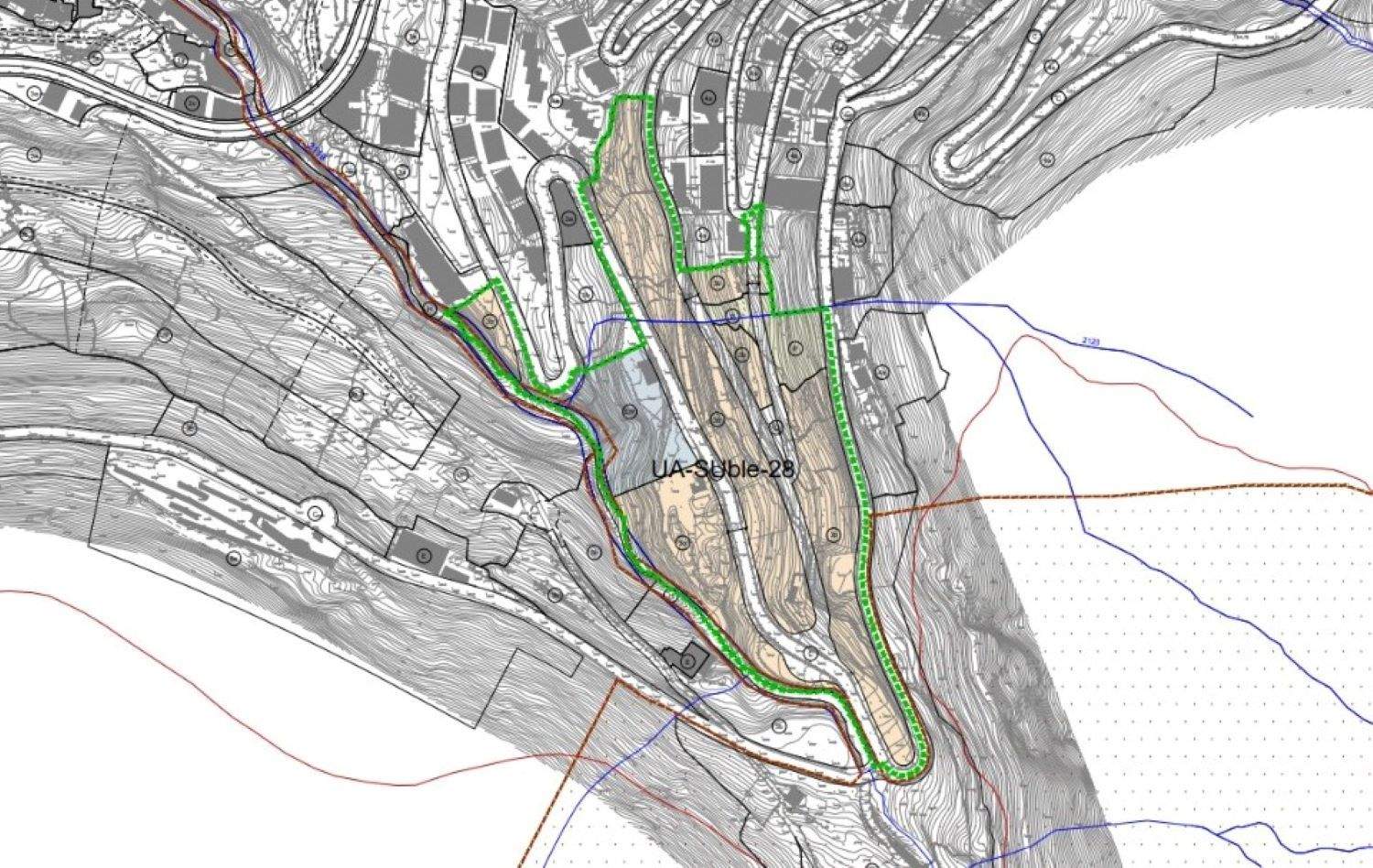 Mapa de la unitat d'actuació on es farà el pla especial.
