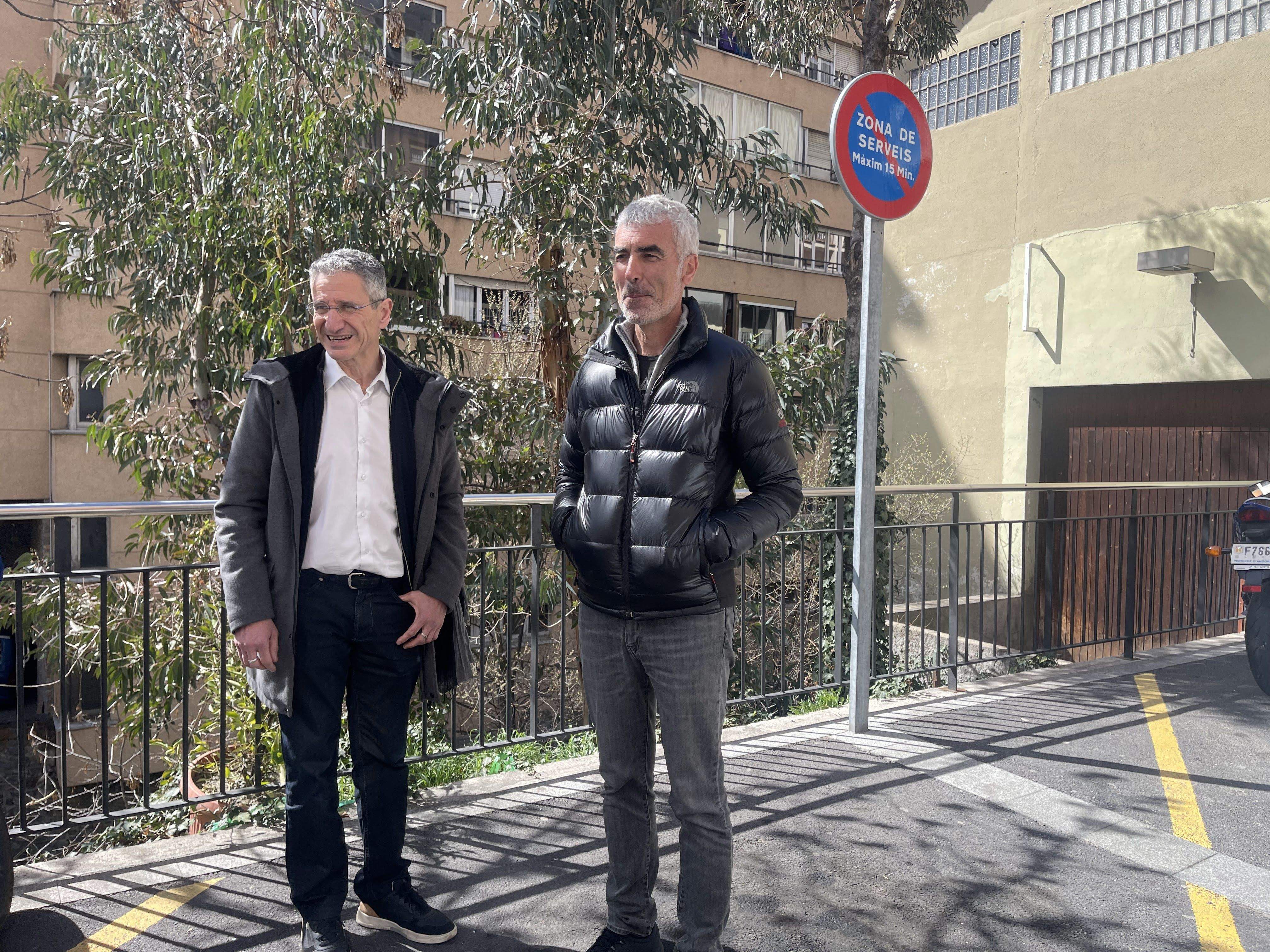 Salomó Benchluch i Marc Magallón a la zona de l'escorxador.