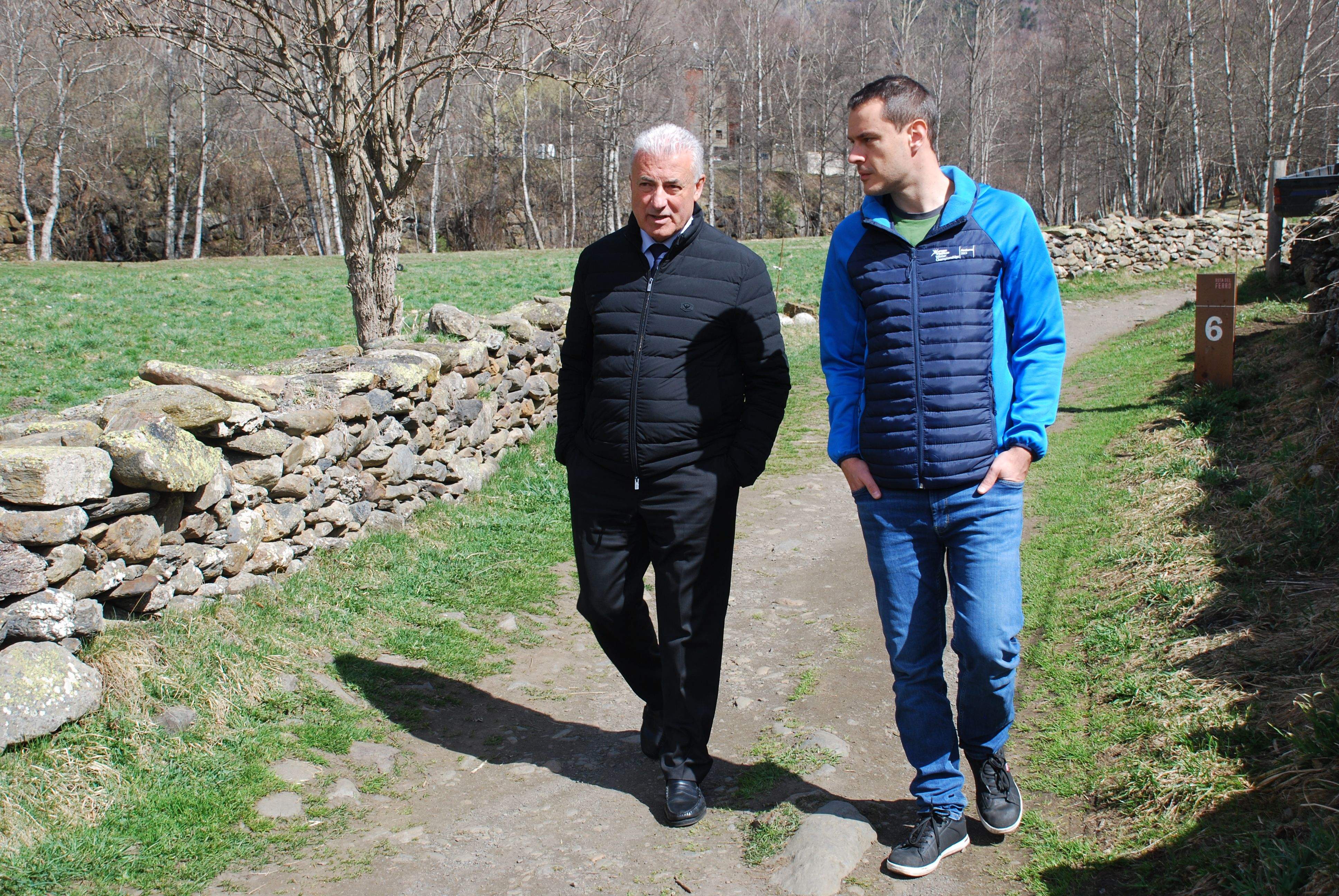 Josep Maria Cabanes i Marc Galabert aquest dissabte a la parròquia d'Ordino.